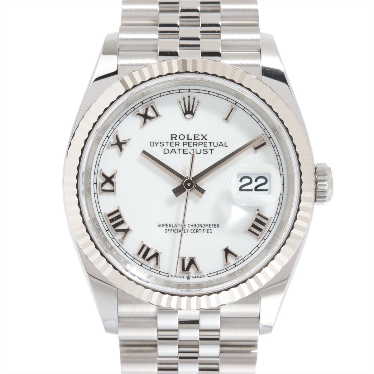 Rolex Datejust 126234 SS×WG AT White-Face
