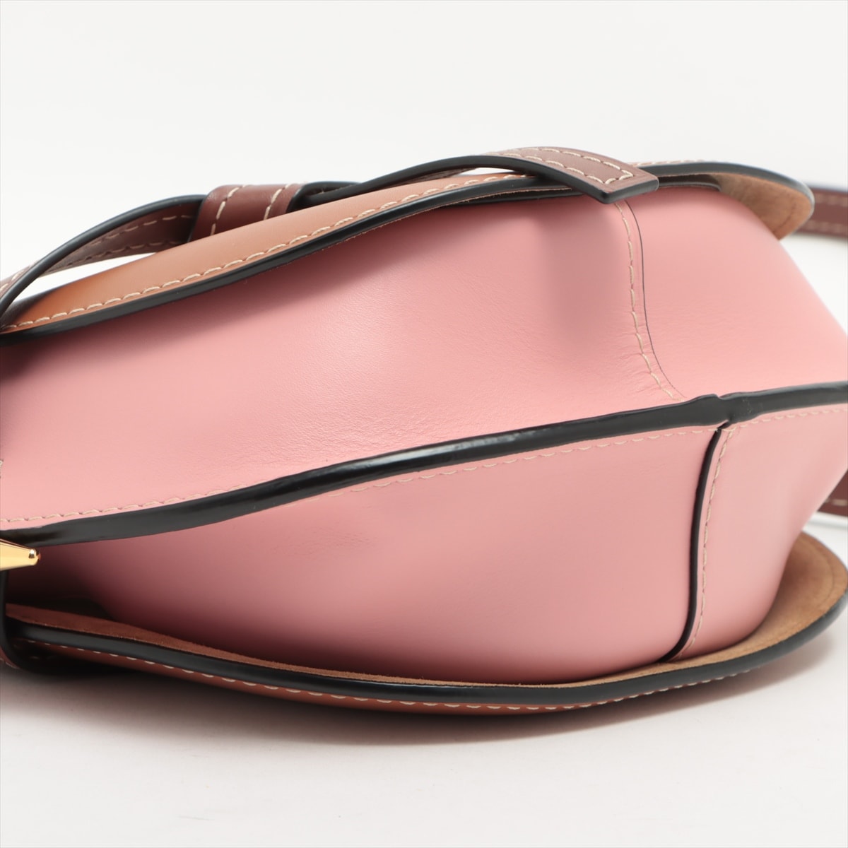 Loewe Gate Leather Shoulder bag Brown x pink