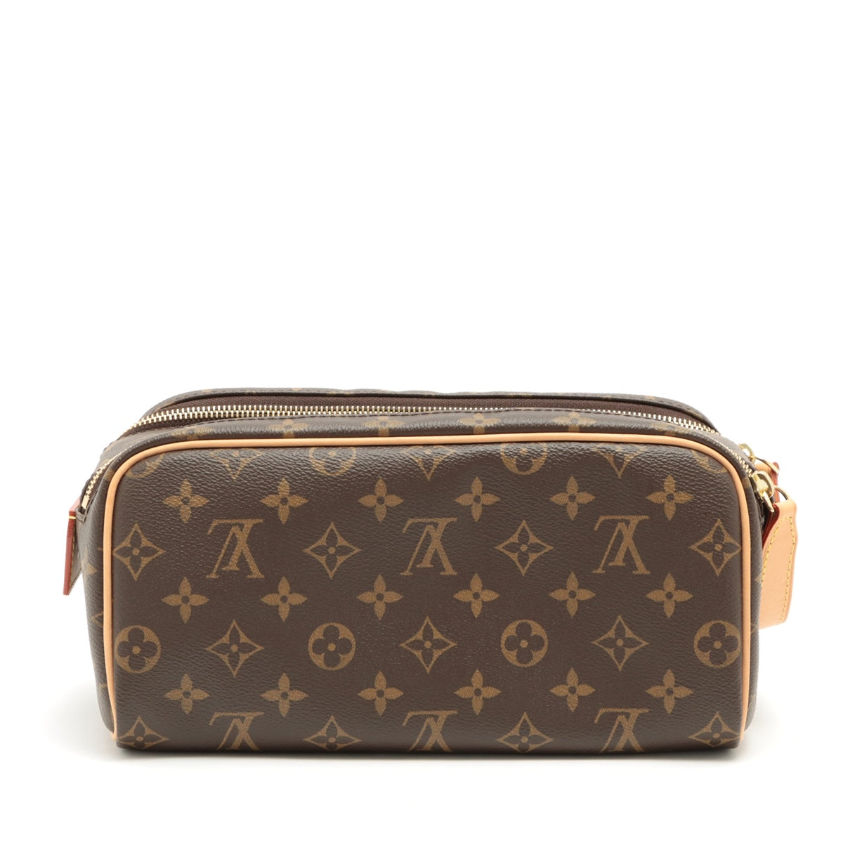 Louis Vuitton Monogram Dopp kit M44494 The back of the flap is peeled off