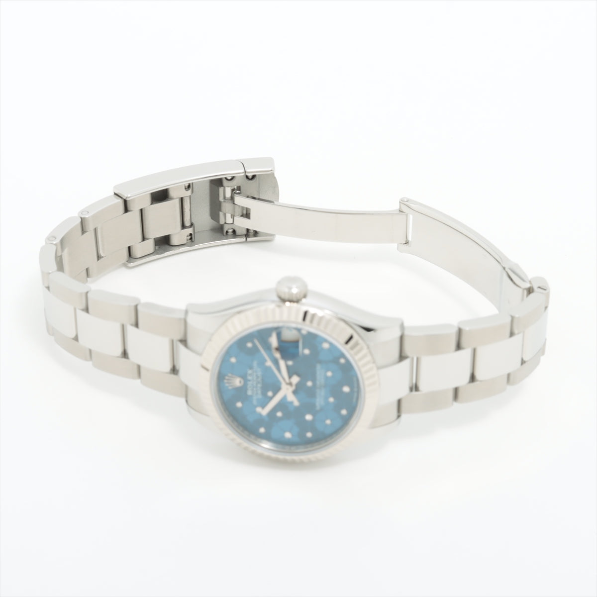 Rolex Datejust 278274 SS×WG AT Blue-Face oyster bracelet Extra-Link3 floral motifs