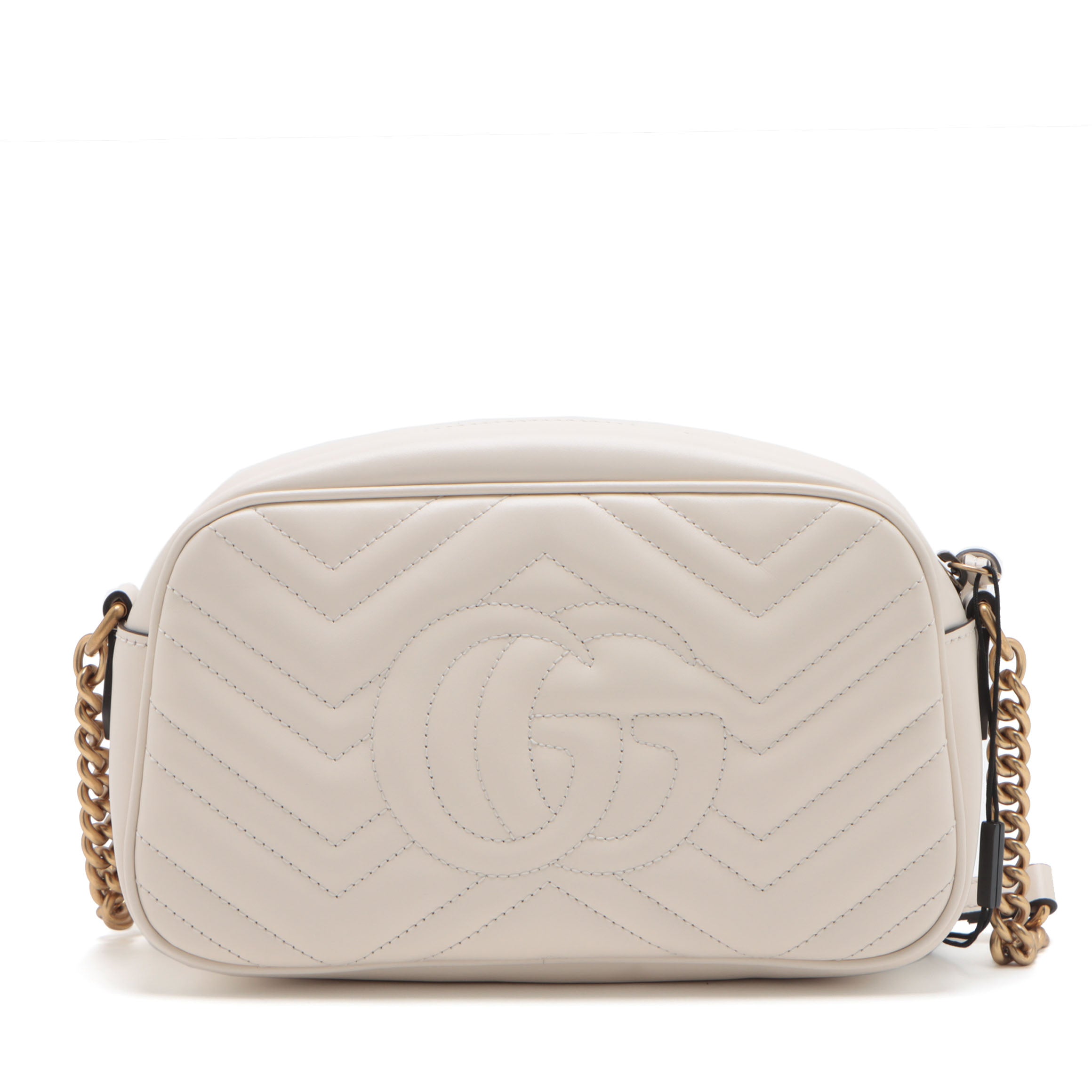 Gucci GG Marmont Leather Chain shoulder bag White 477632