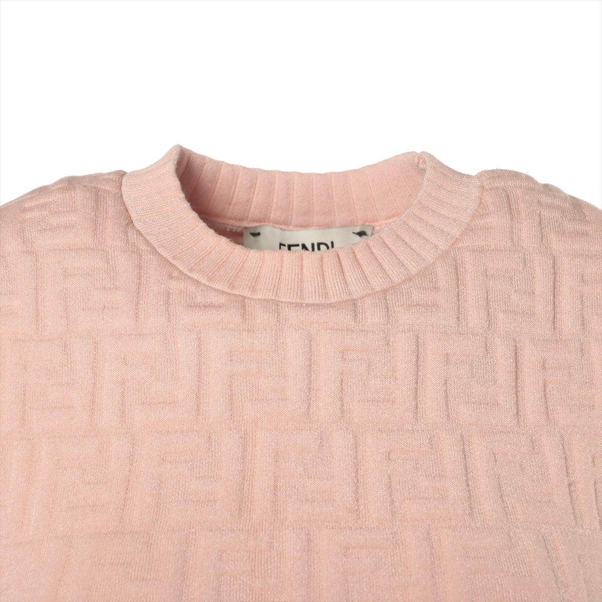 Fendi 21 years Polyester × Rayon Sleeveless dress 38 Ladies' Pink  FZDA13 FF logo