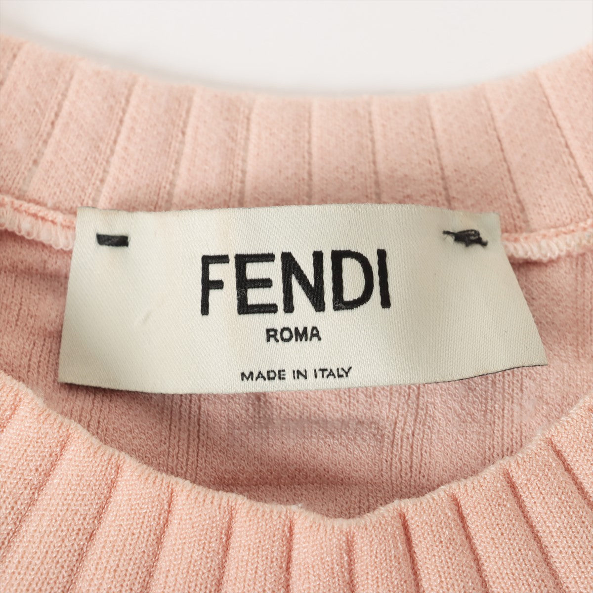 Fendi 21 years Polyester × Rayon Sleeveless dress 38 Ladies' Pink  FZDA13 FF logo