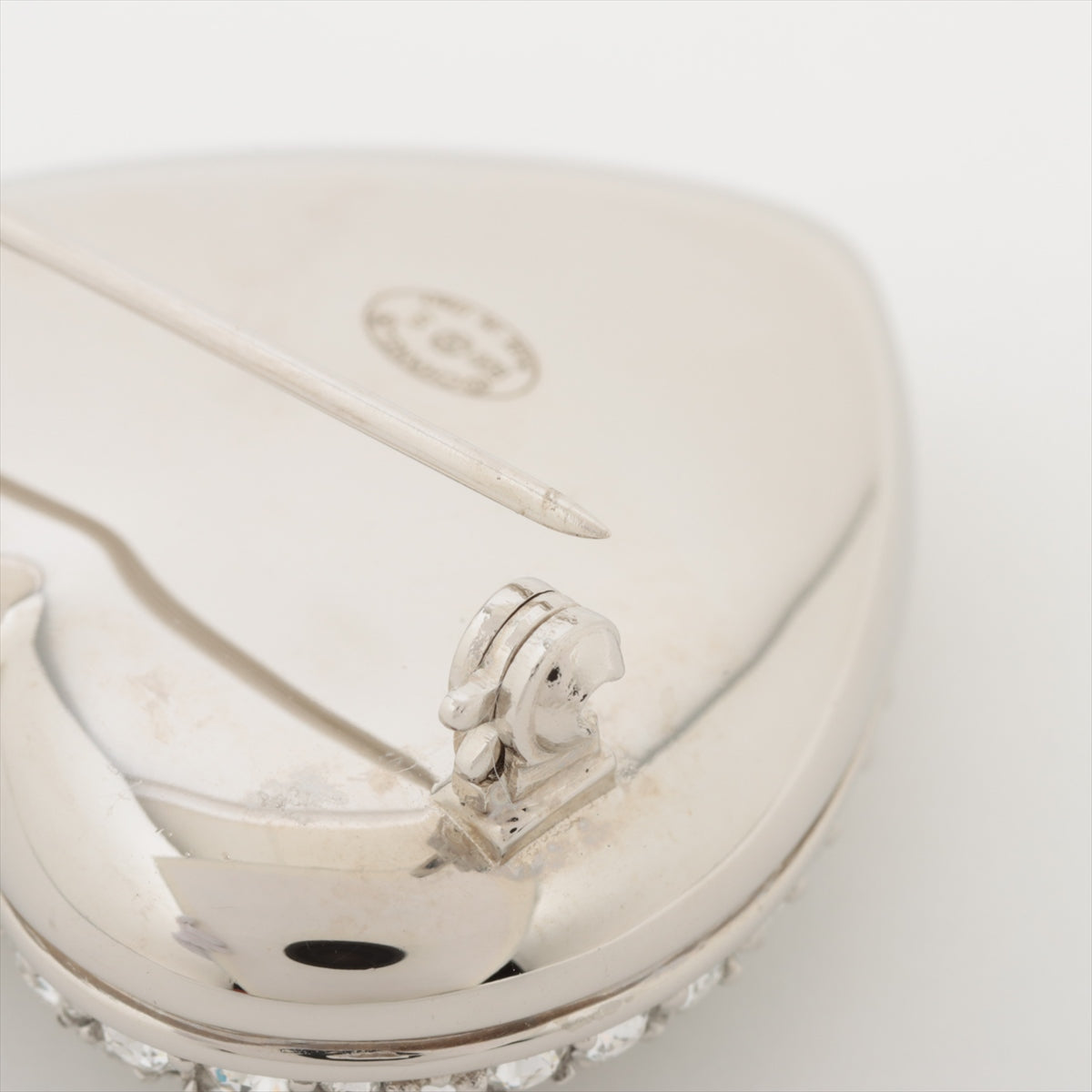 Chanel Coco Mark B20S Brooch GP×inestone Silver
