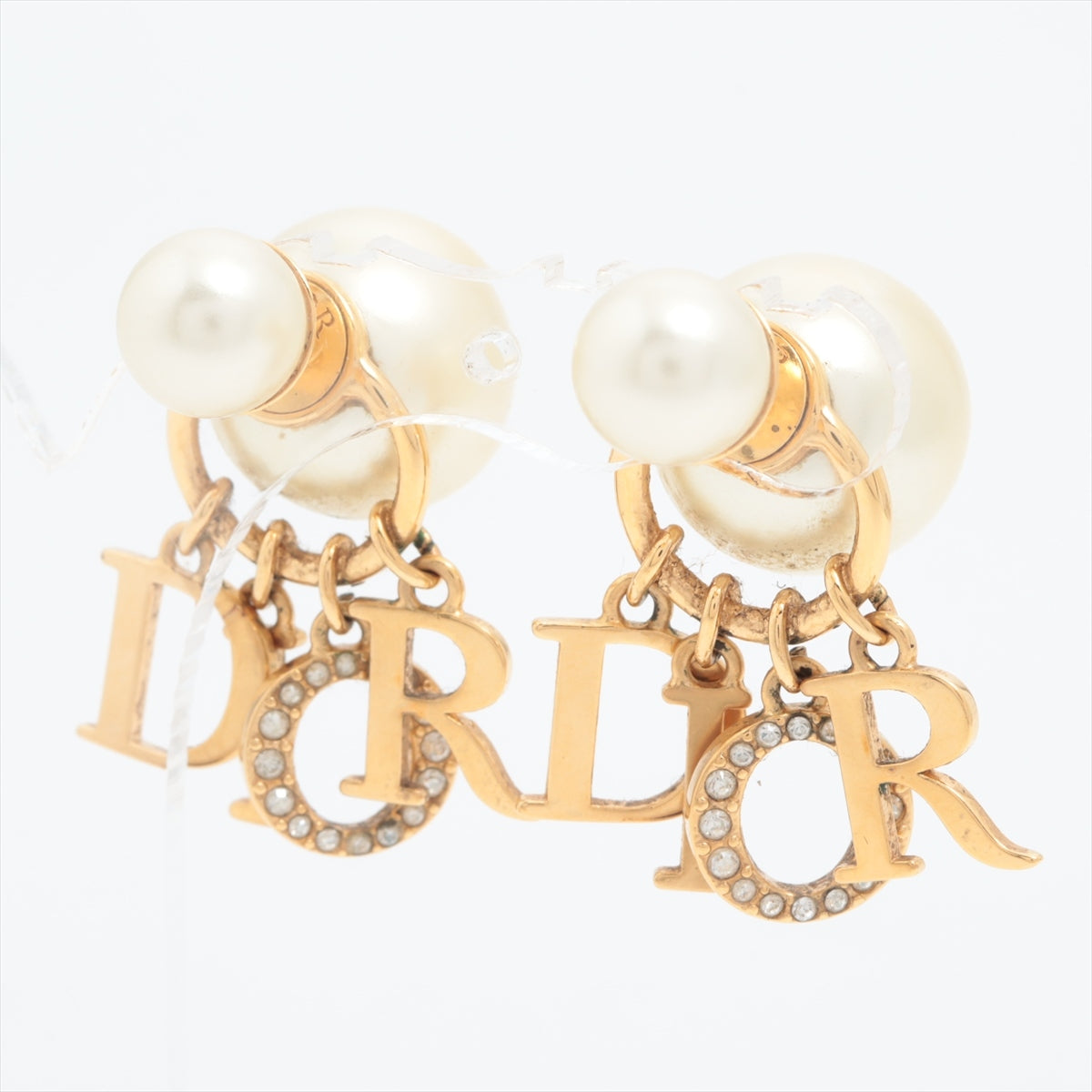 DIOR Dior Tribales  DIOR Tribal Piercing jewelry (for both ears) GP x rhinestone x fake pearl White x gold