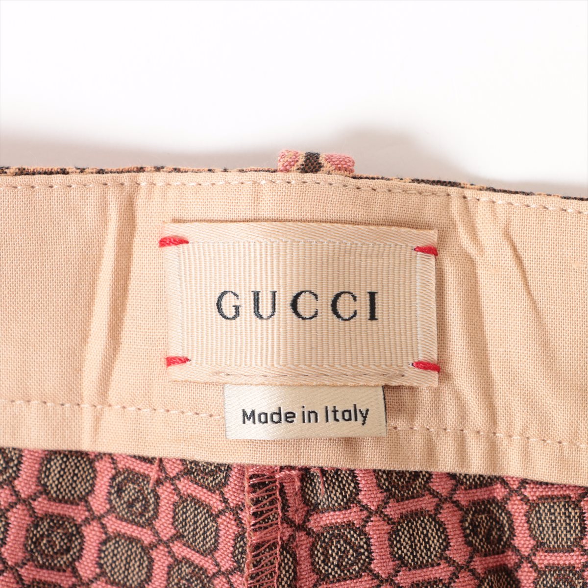 Gucci Cotton & polyester Pants 10 Brown x pink  672380