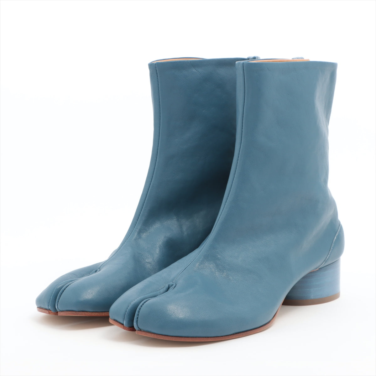 Maison Margiela TABI Leather Short Boots 40 Ladies' Blue 22 box There is a bag