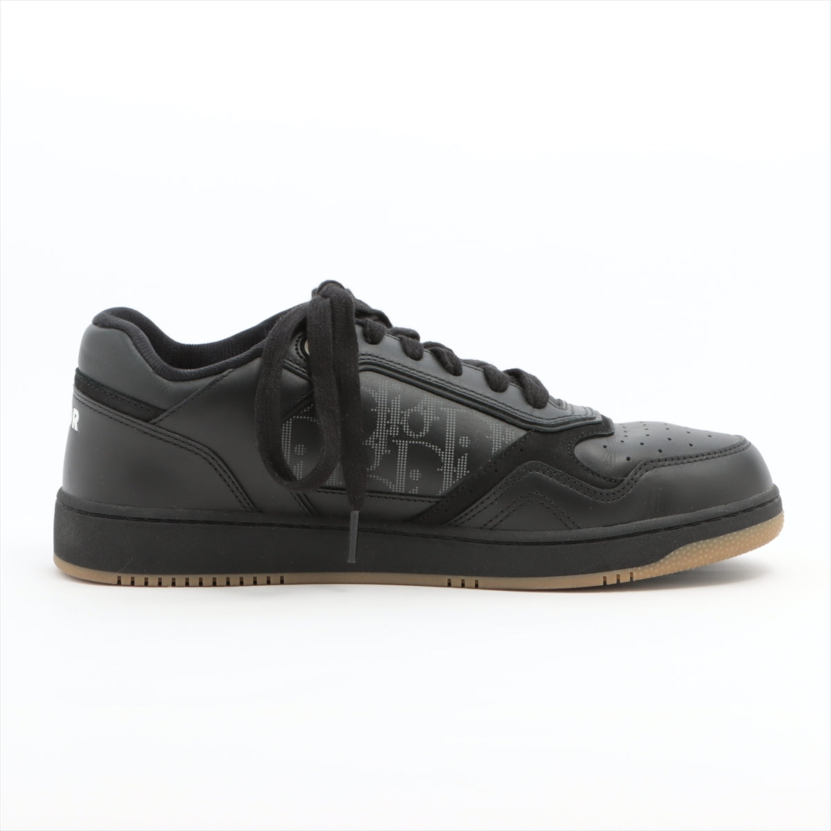 DIOR Oblique Leather Sneakers 42 Men's Black B27