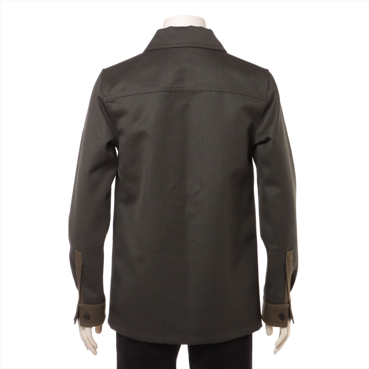Loewe Cotton & wool Shirt 44 Men's Khaki  bicolor work shirt