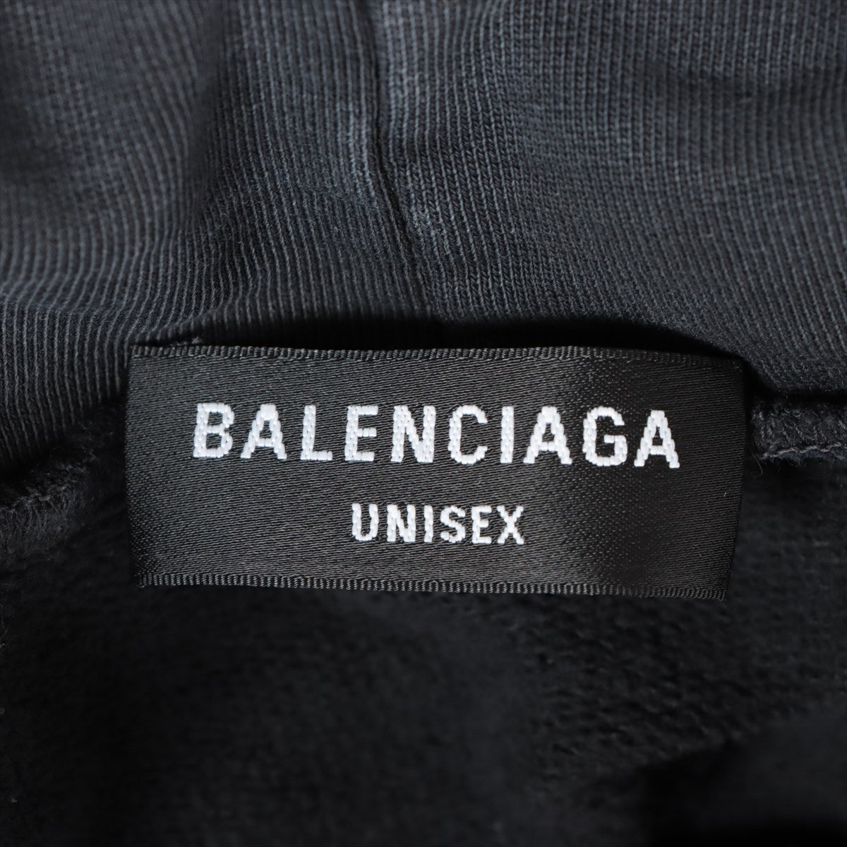 Balenciaga 21 years Cotton Parker XS Unisex Grey  LOGO EMBROIDERY HOODIE 620973 Vintage processing