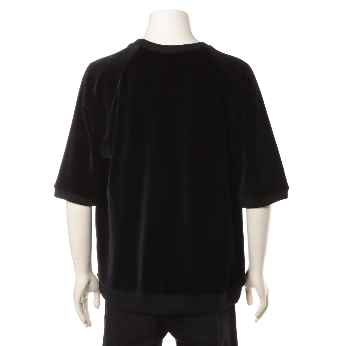 Gucci Cotton & nylon Cut and sew XL Men's Black  Embroidered Romantic Motto Sweatshirt