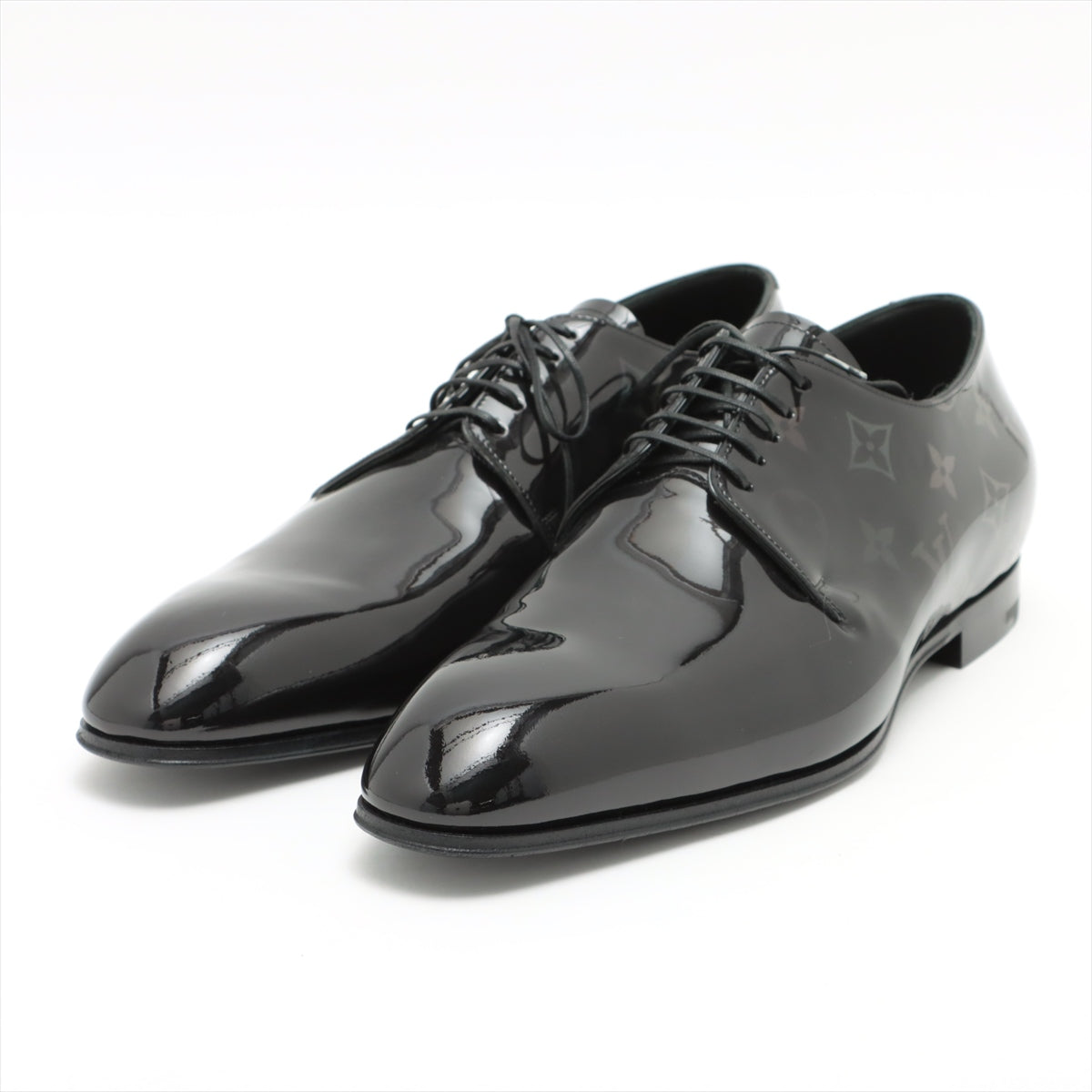 Louis Vuitton LV Vendôme line 19-year Patent leather Dress shoes 6 Men's Black MT1109 Monogram