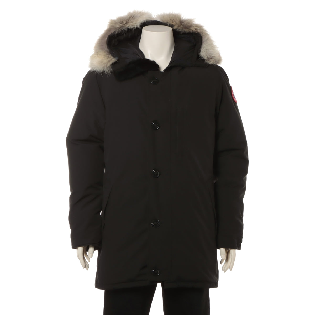 Moncler JASPER Cotton & polyester Down coat XL Men's Black  3438JM Fur removal