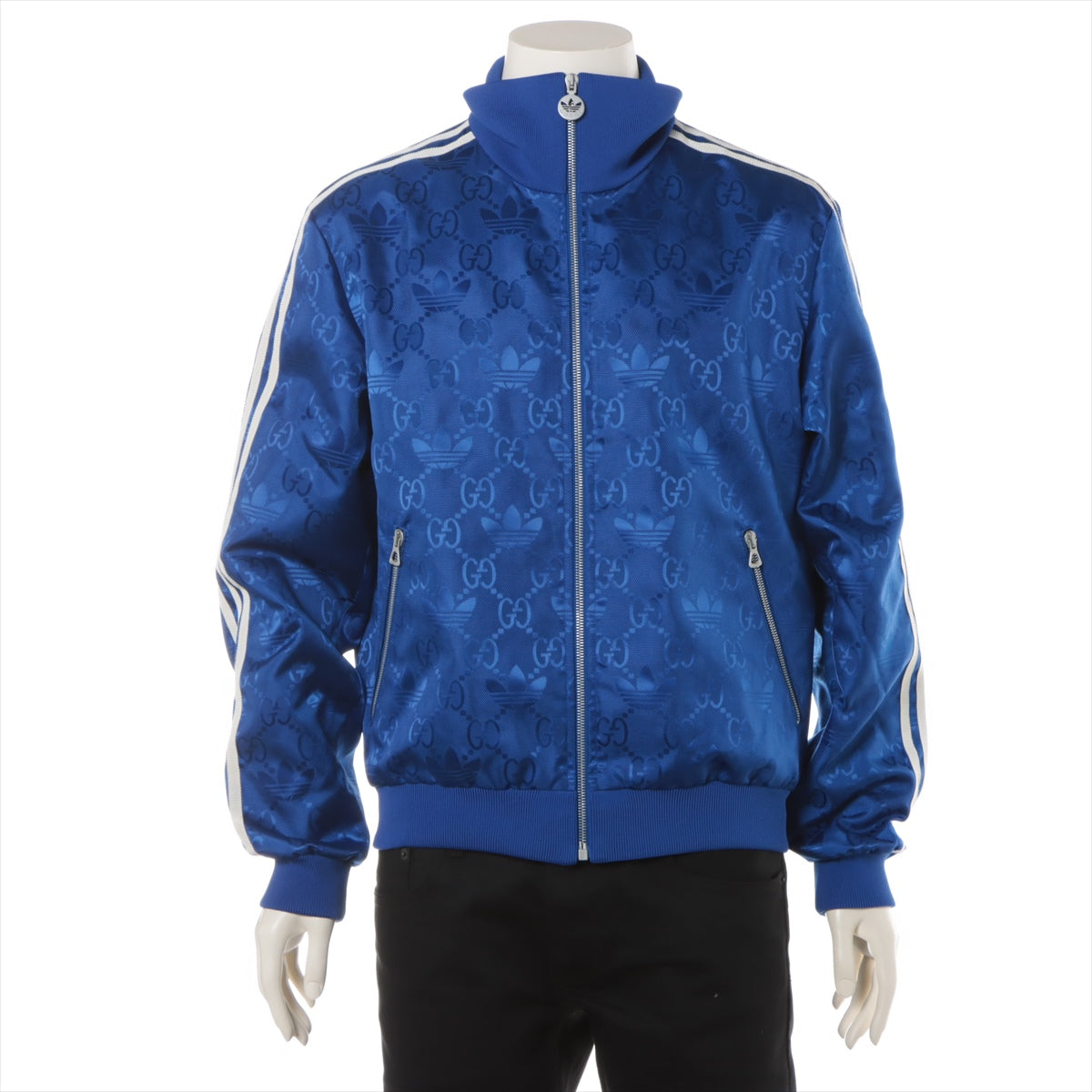 Gucci x adidas 22AW Nylon Jacket 48 Men's Blue  GG trefoil jacquard 705756