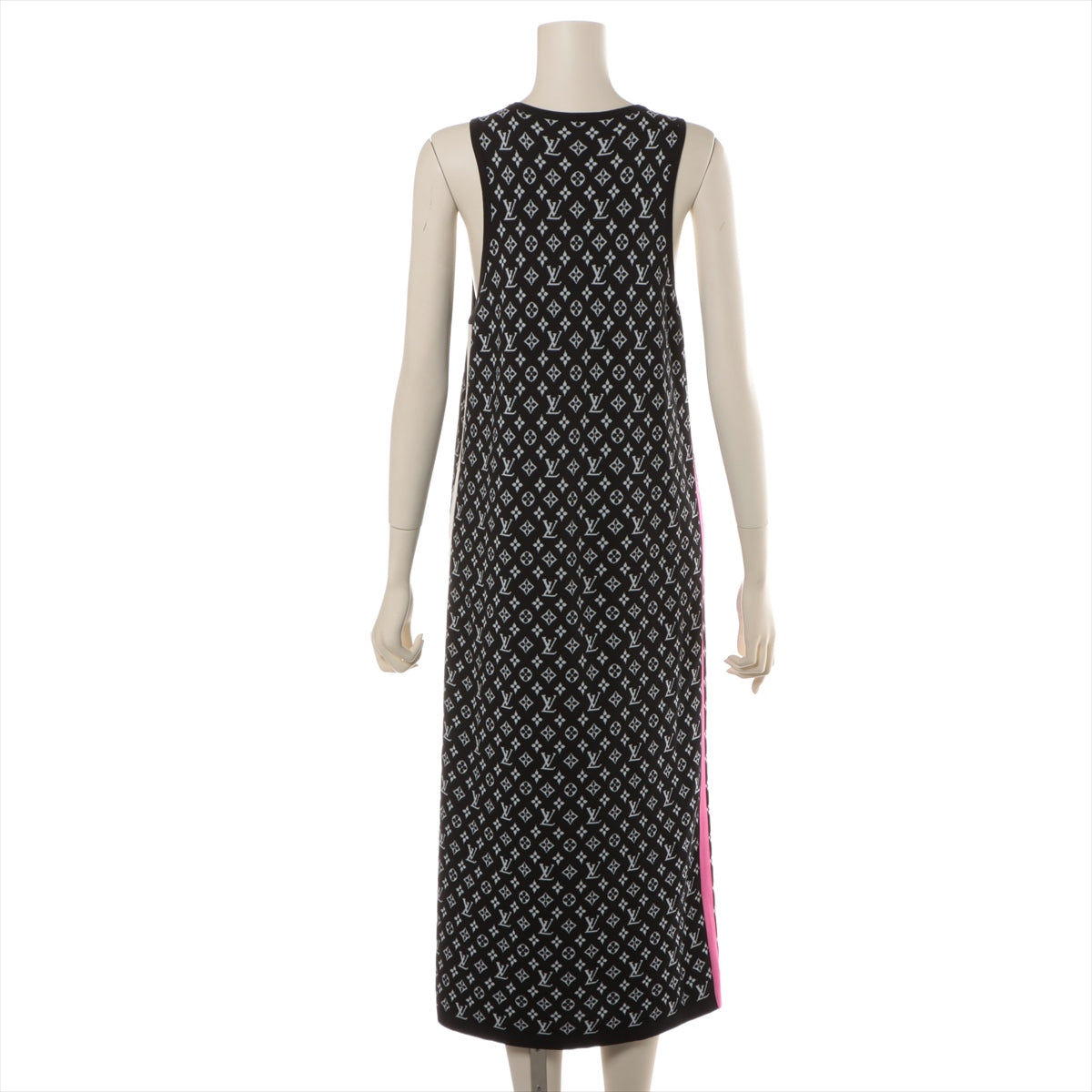 Louis Vuitton 22AW Silk x nylon Knit dress M Ladies' Black  RW222J Monogram Sleeveless