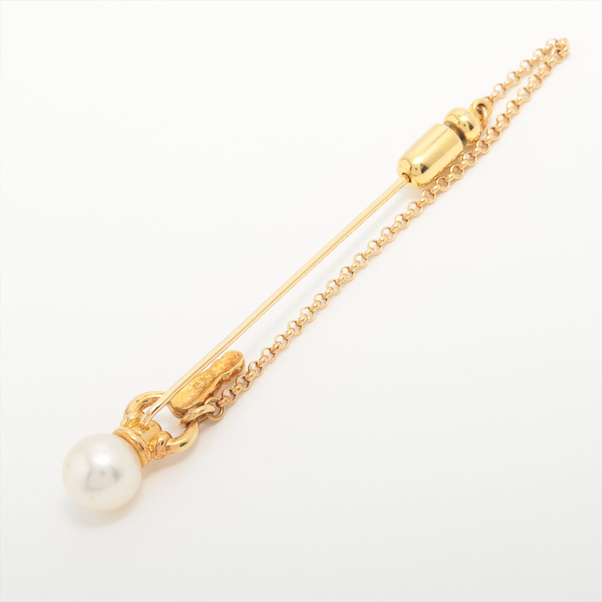 Mikimoto Pearl Tie pin K18(YG) 4.5g Approximately 8.0 mm in diameter