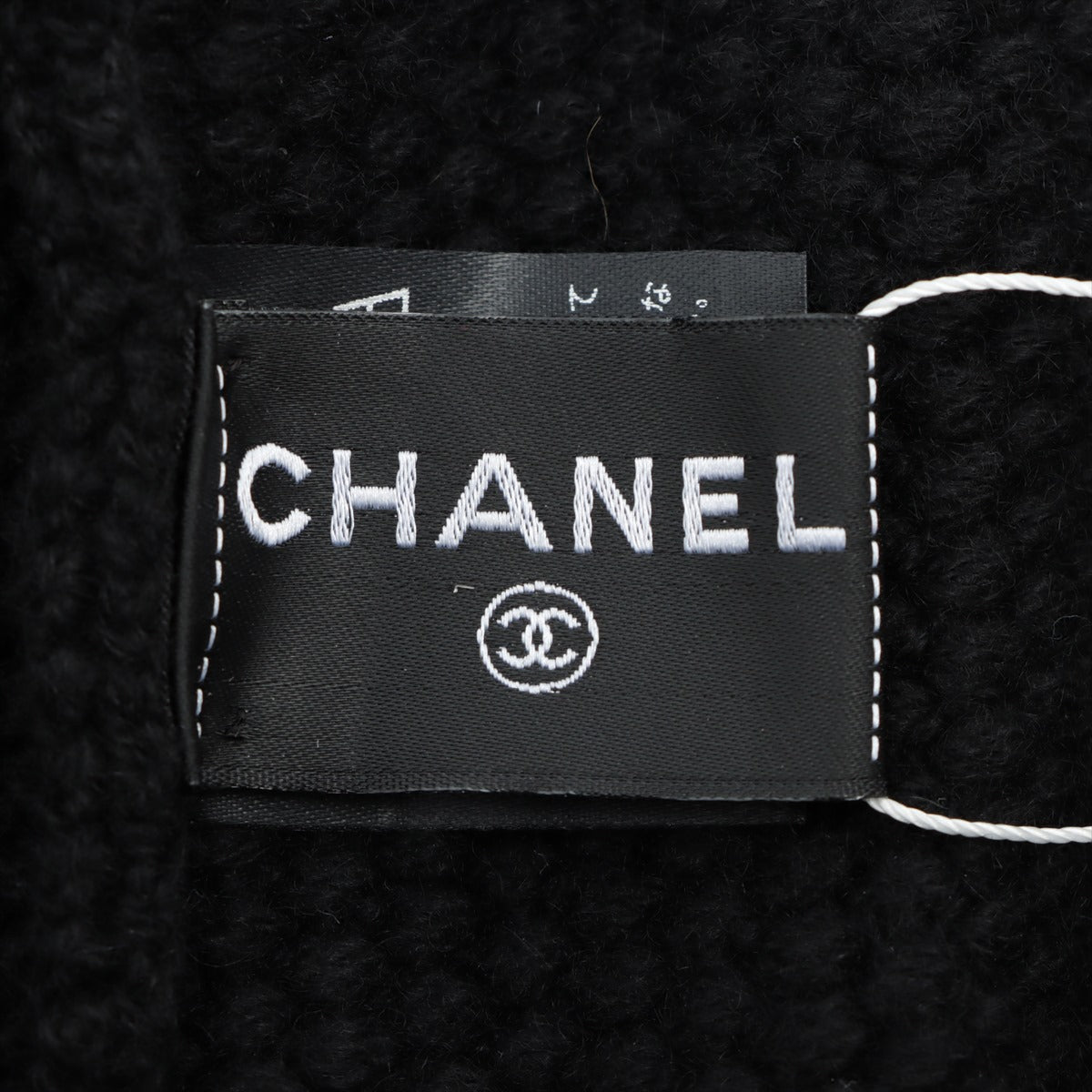 Chanel Coco Mark 23A Knit cap Cashmere Black x pink