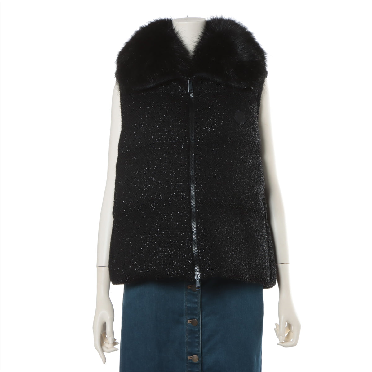 Moncler 22 years Wool & nylon Down vest 2 Ladies' Black  CARRELET