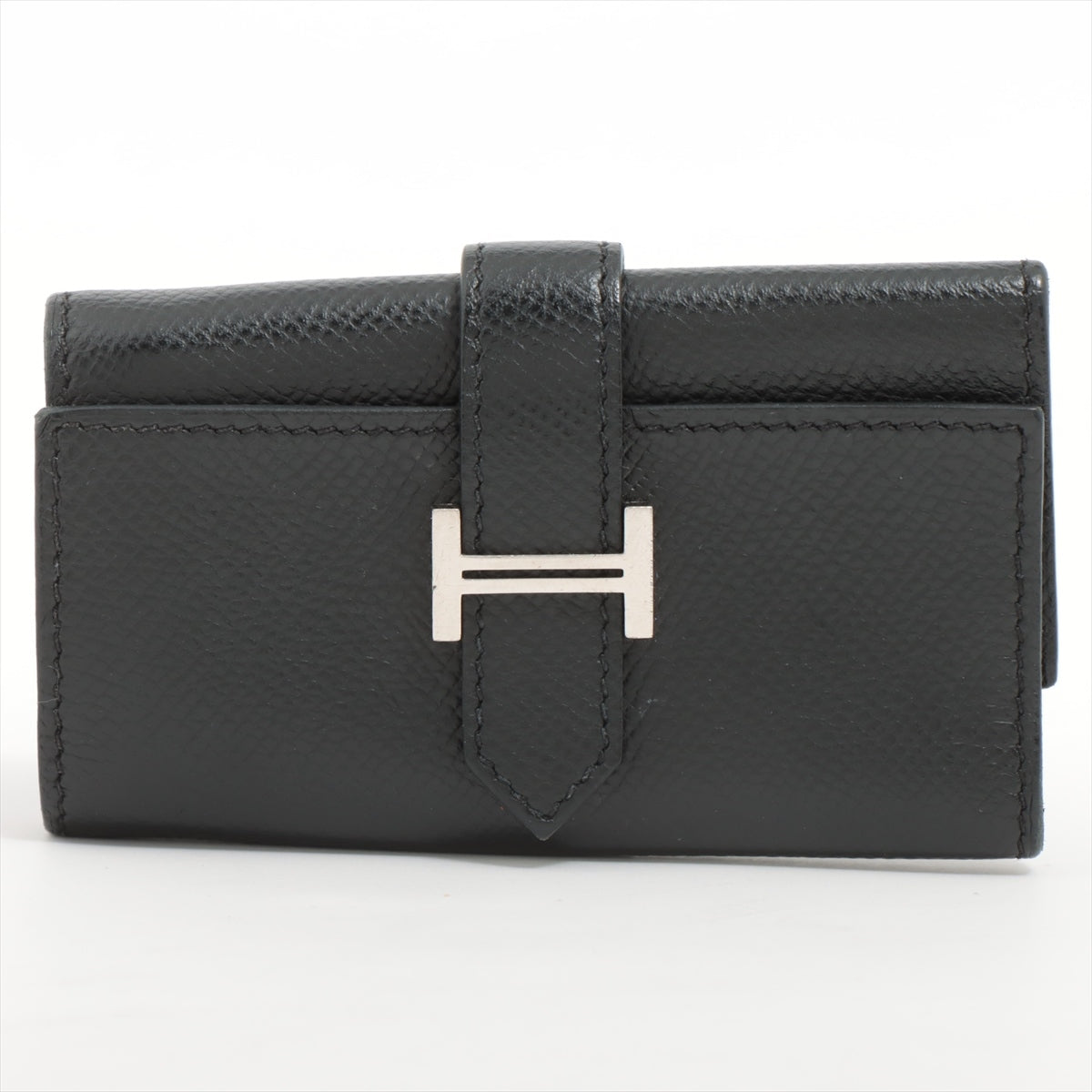 Hermès Bearn Veau Epsom Key case Black Silver Metal fittings Z: 2021