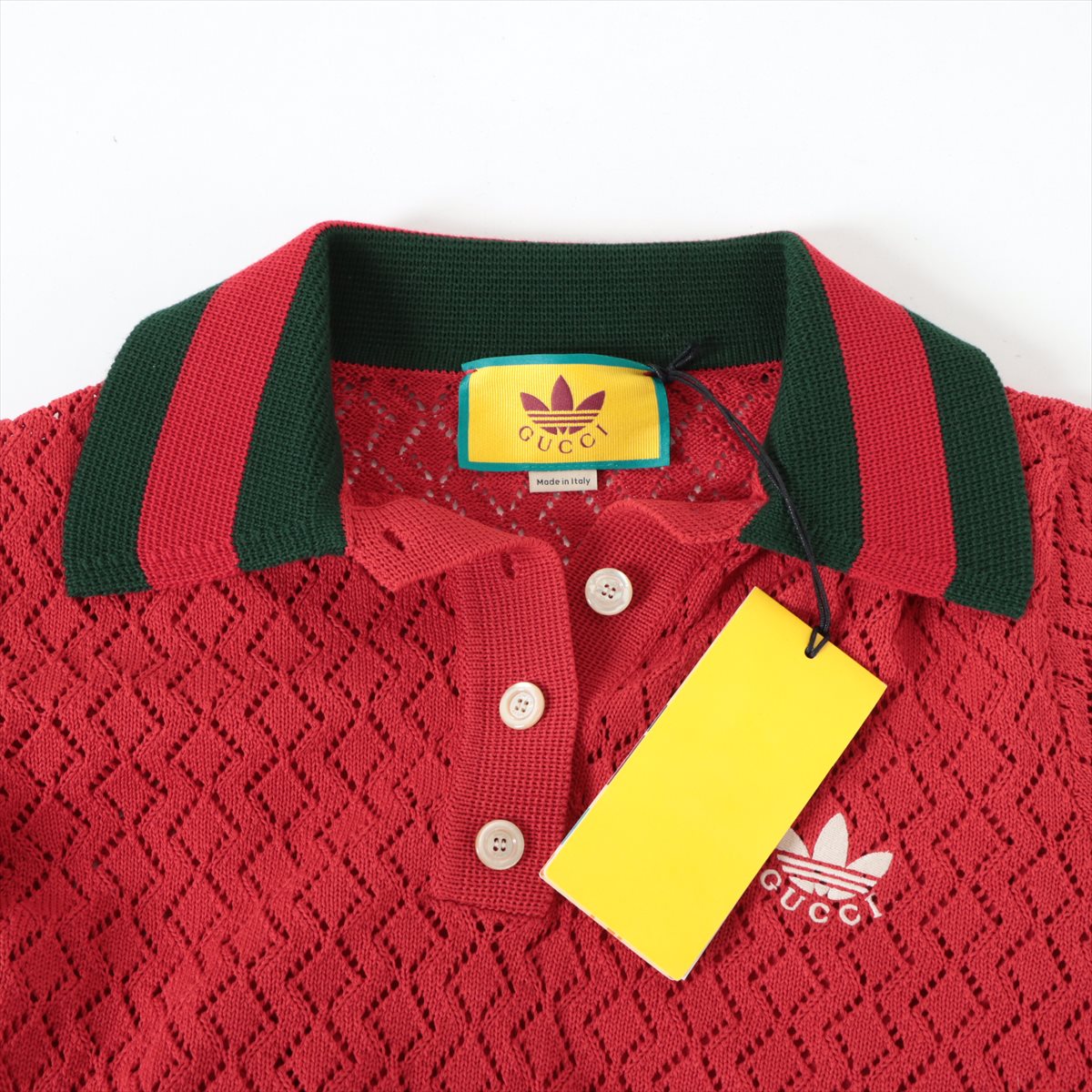 Gucci x adidas Cotton Short Sleeve Knitwear XS Ladies' Red  693832 With inner