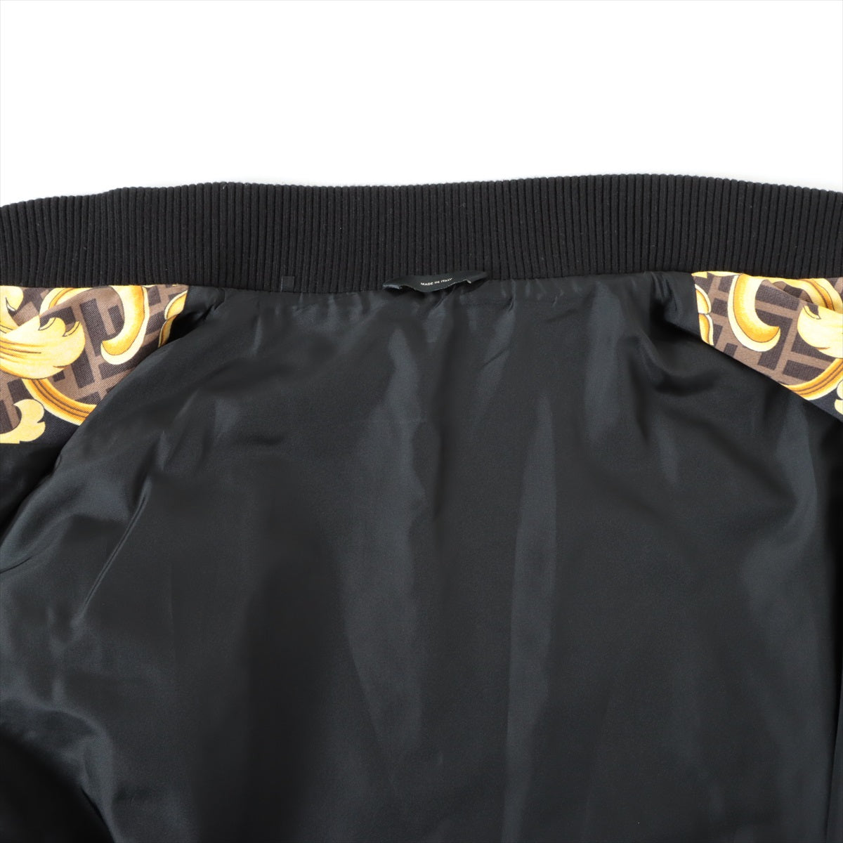 Fendi x Versace ZUCCa 22SS Polyester Jacket 50 Men's Brown x yellow  fender logo full pattern bomber blouson FW0833