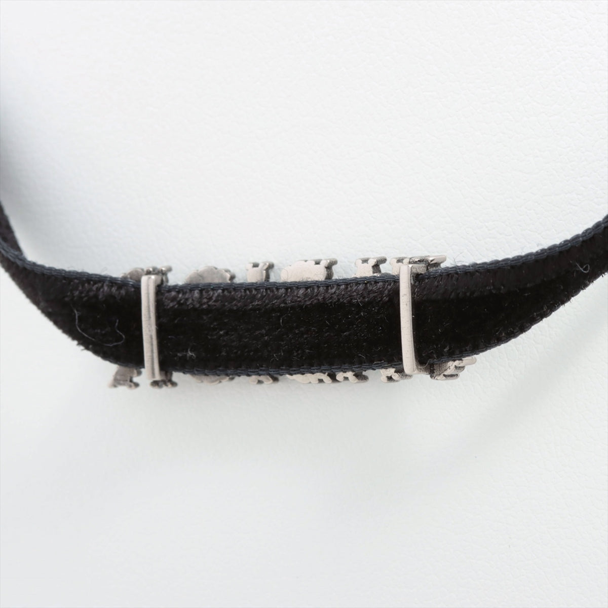 DIOR J'Adior Choker GP×inestone Black Necklace Velvet