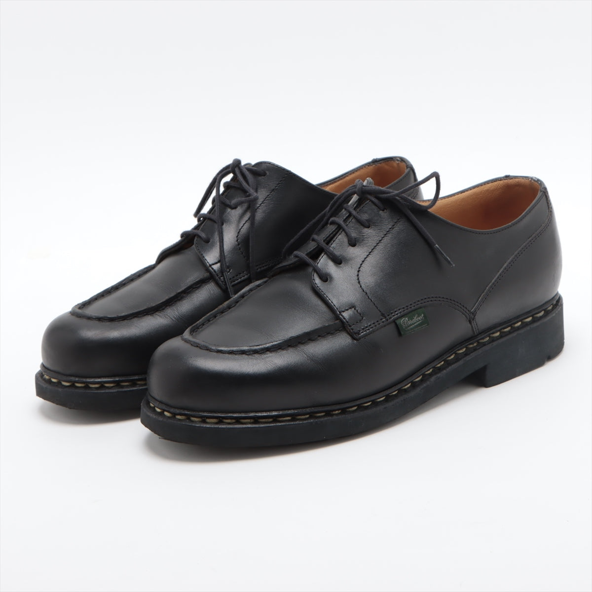 Paraboot Chambord Leather Leather shoes 7 Men's Black With genuine shoe tree Is there dirt on the insole