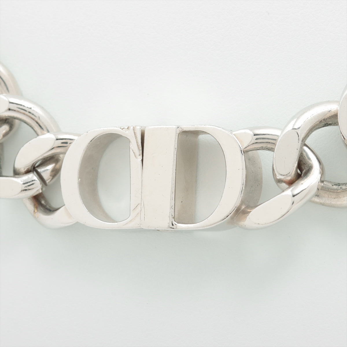 DIOR CD ICON chain link Necklace GP Silver