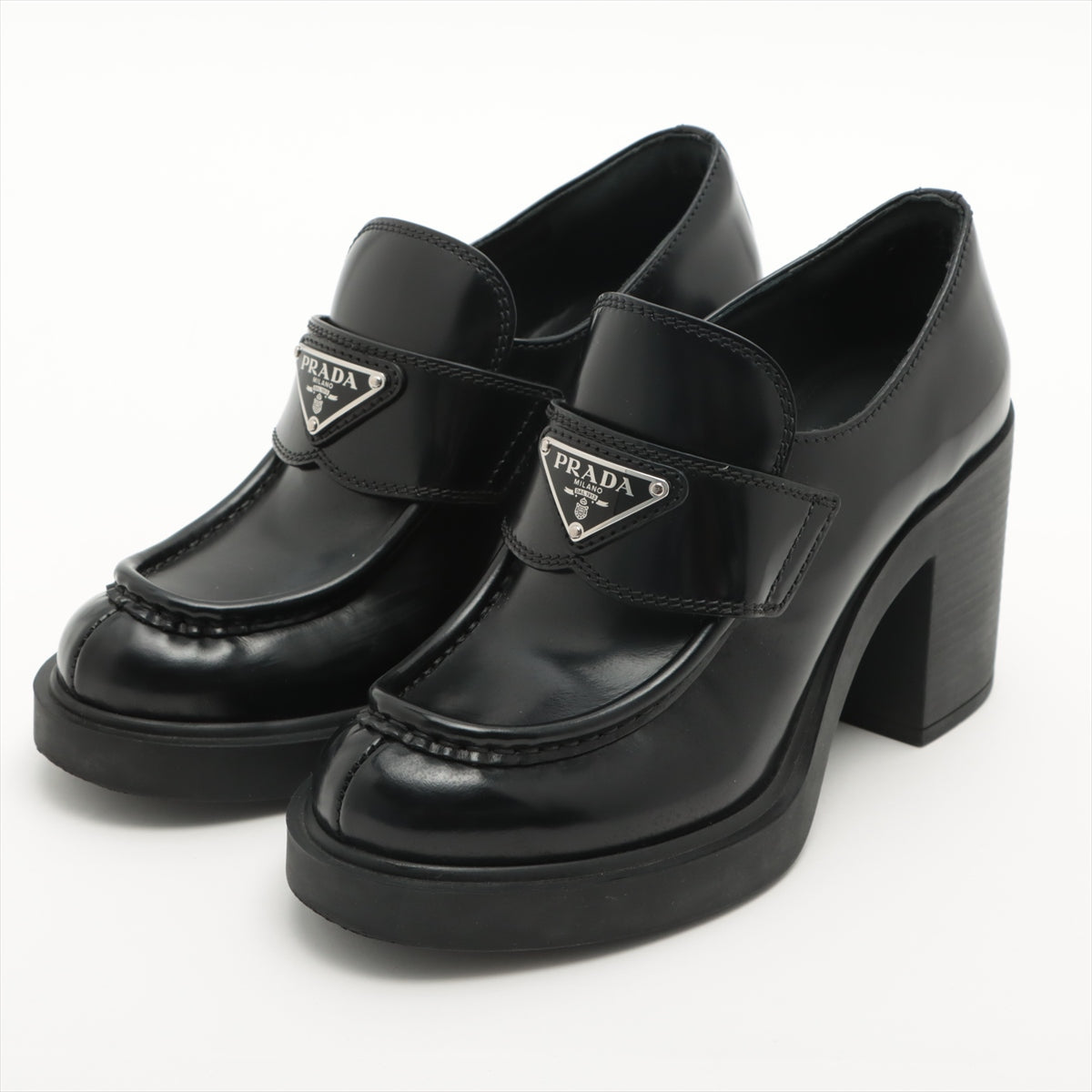 Prada Leather Pumps 36 Ladies' Black box There is a bag
