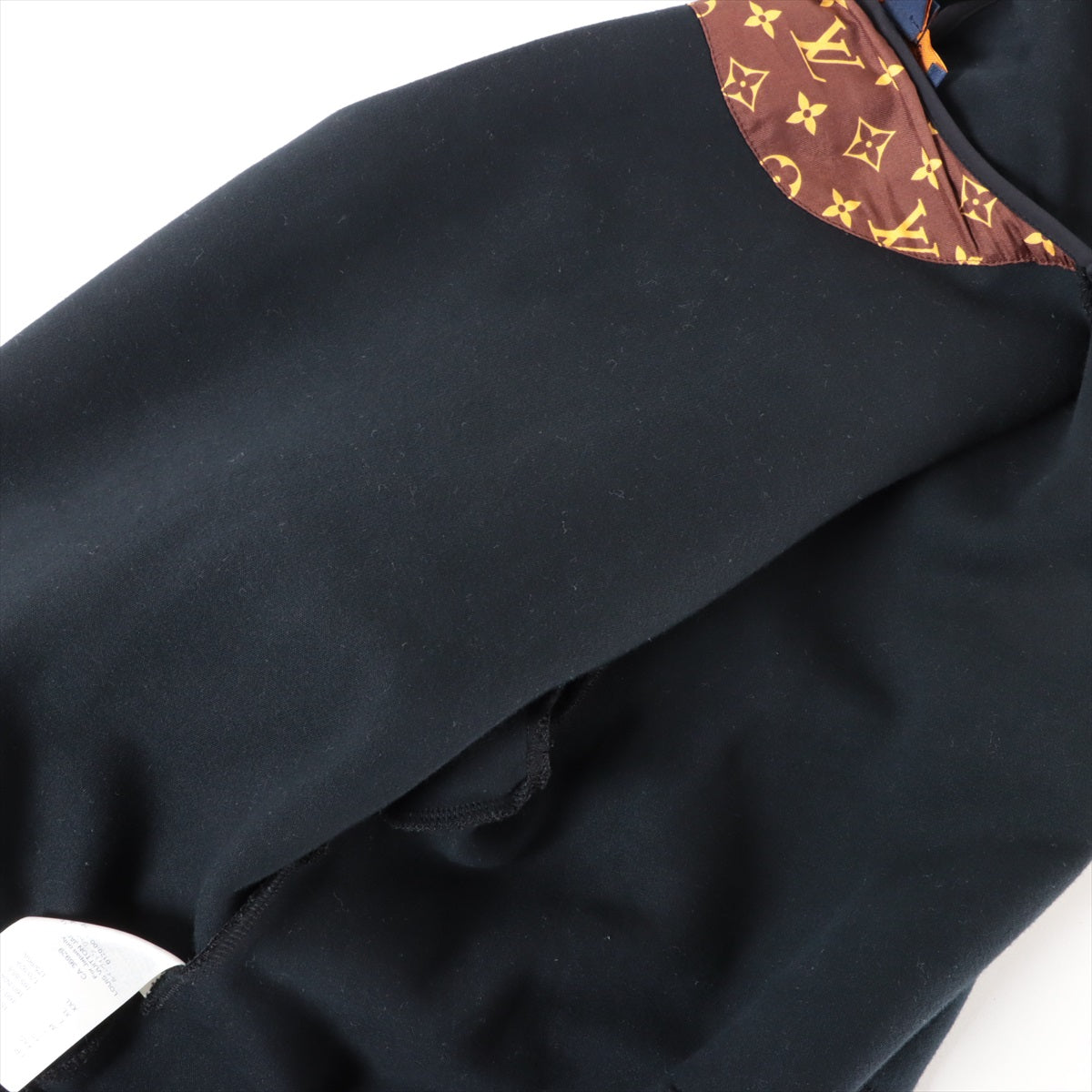 Louis Vuitton 20SS Cotton & nylon Parker XS Ladies' Black  logo print hoodie RW201W