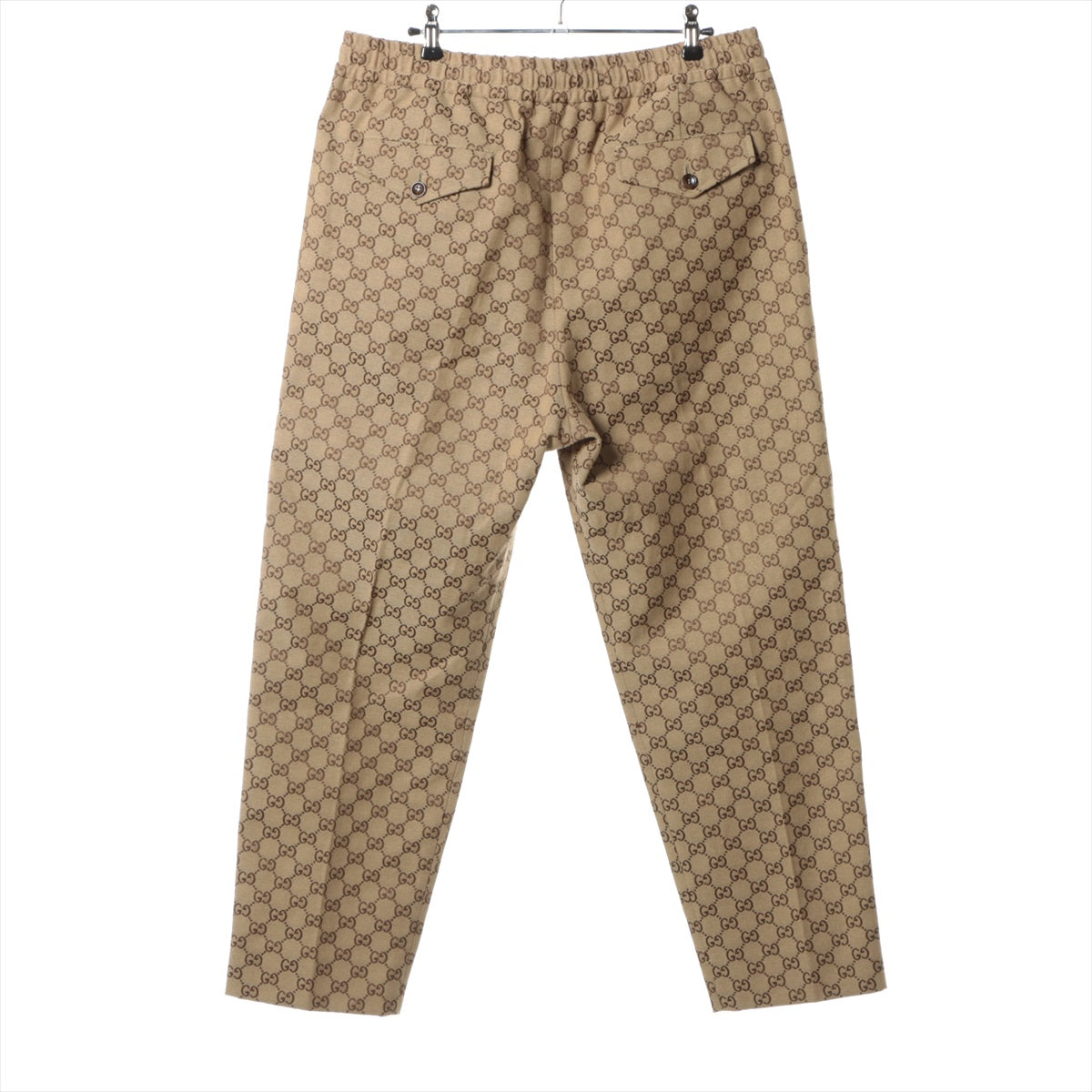 Gucci GG Canvas 19AW Cotton & polyester Pants 52 Men's Beige  569769