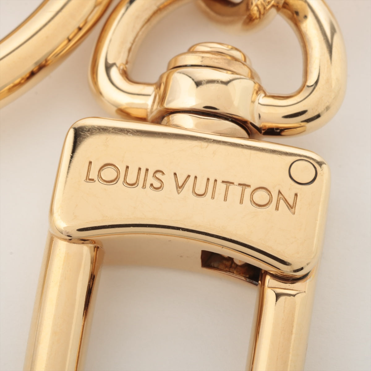Louis Vuitton RM2243 Keyring GP×PVC Gold Key holder LV treasured M01207 Charm