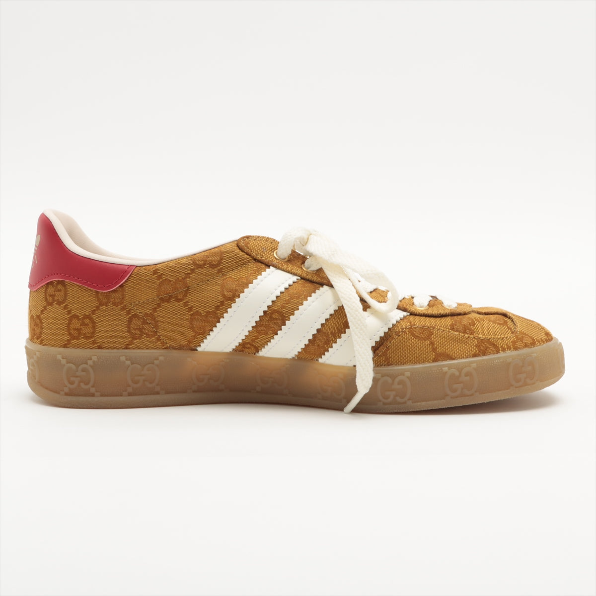 Gucci x adidas Gazelle Canvas & leather Sneakers 23.5㎝ Ladies' Brown HQ7086