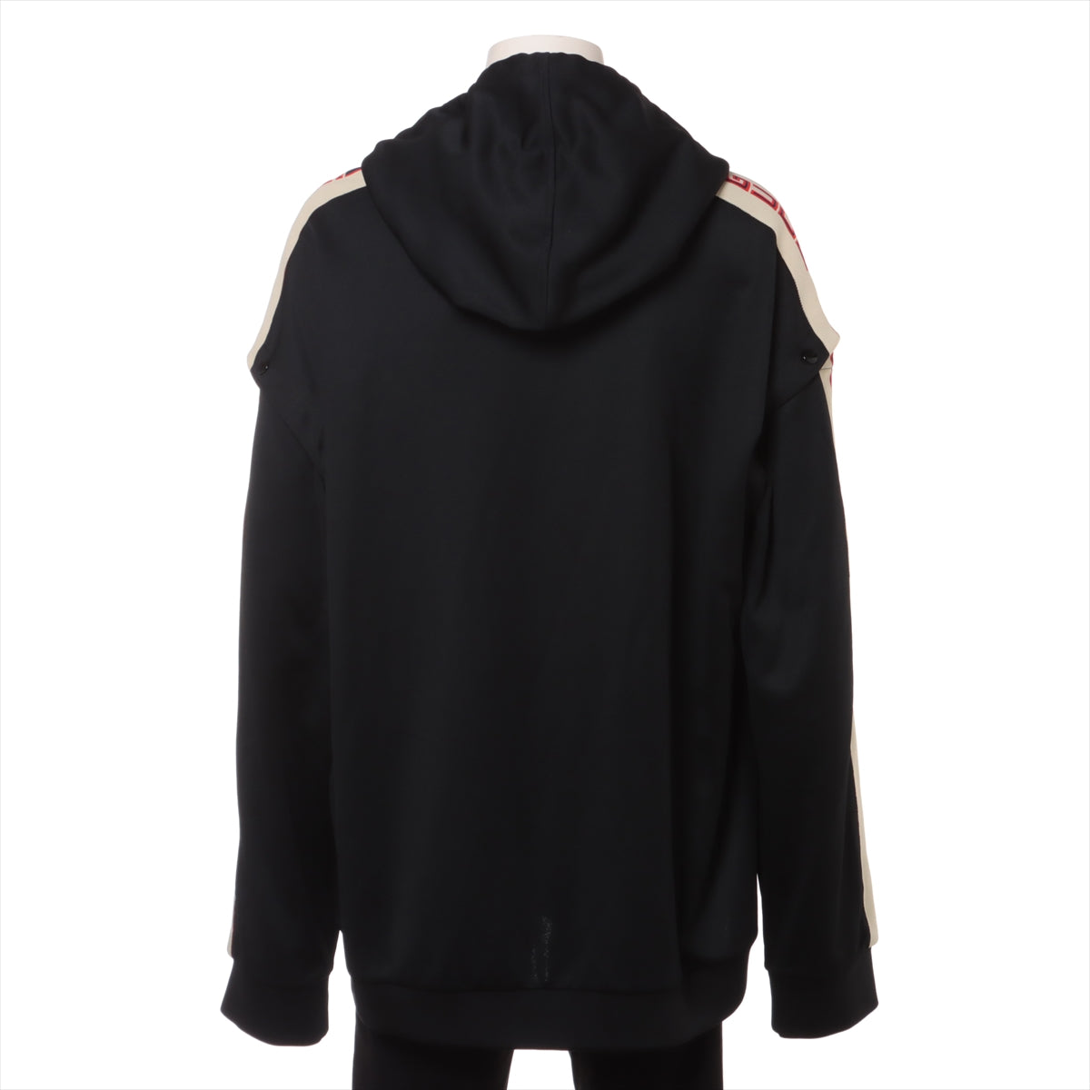 Gucci 18SS Cotton & polyester Parker XXXL Men's Black  475354 2wayTechnical Jersey Sweatshirt Removable sleeves