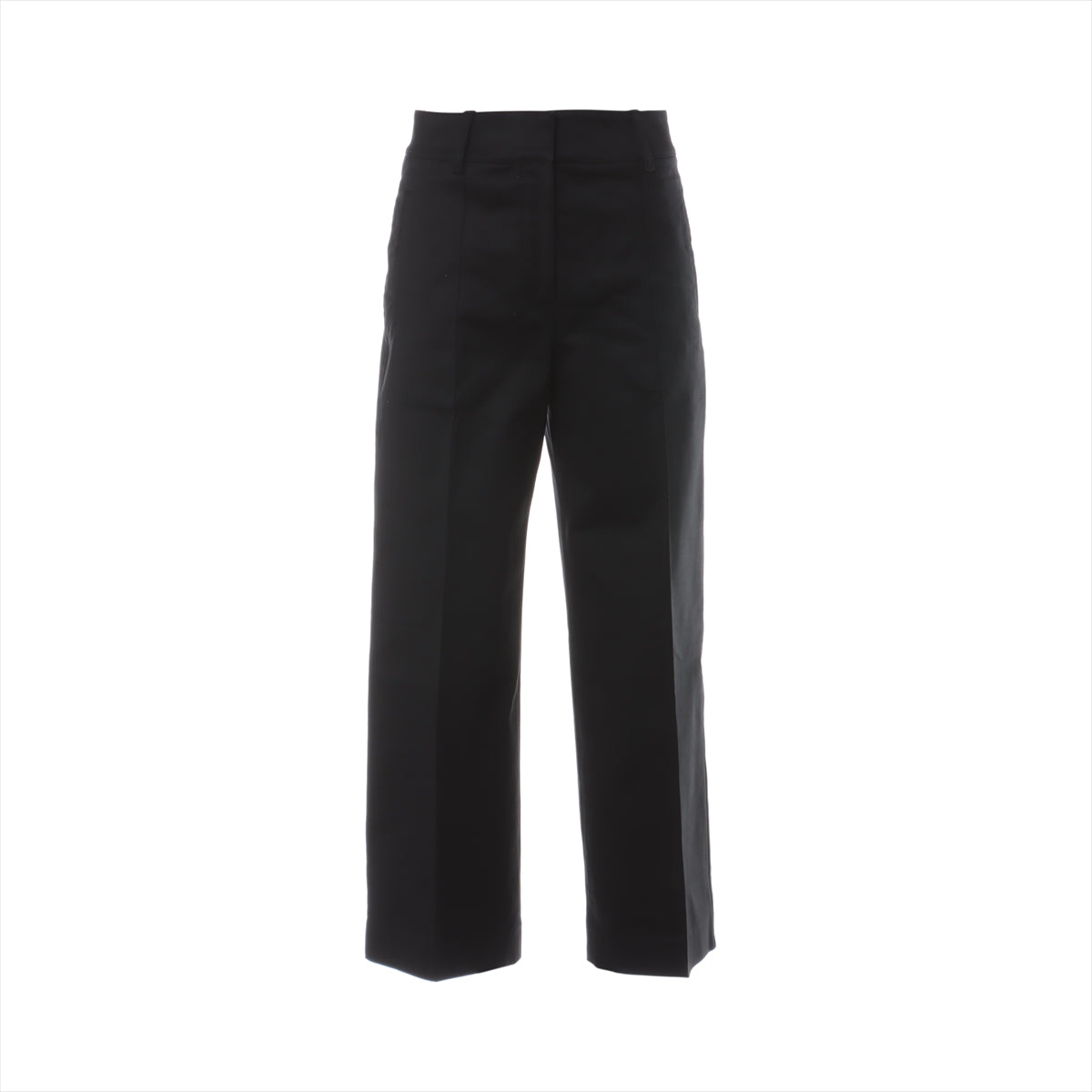 Hermès Cotton & polyurethane Pants 34 Ladies' Black  16-7403 Wide pants