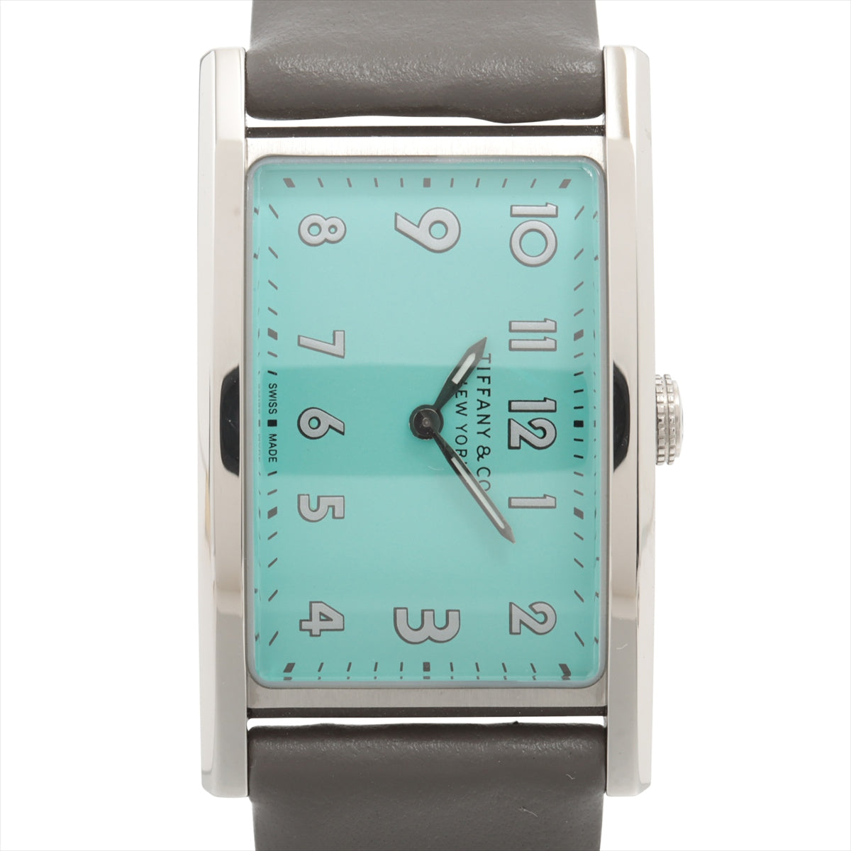 Tiffany East West SS & leather QZ Blue-Face Comes with case