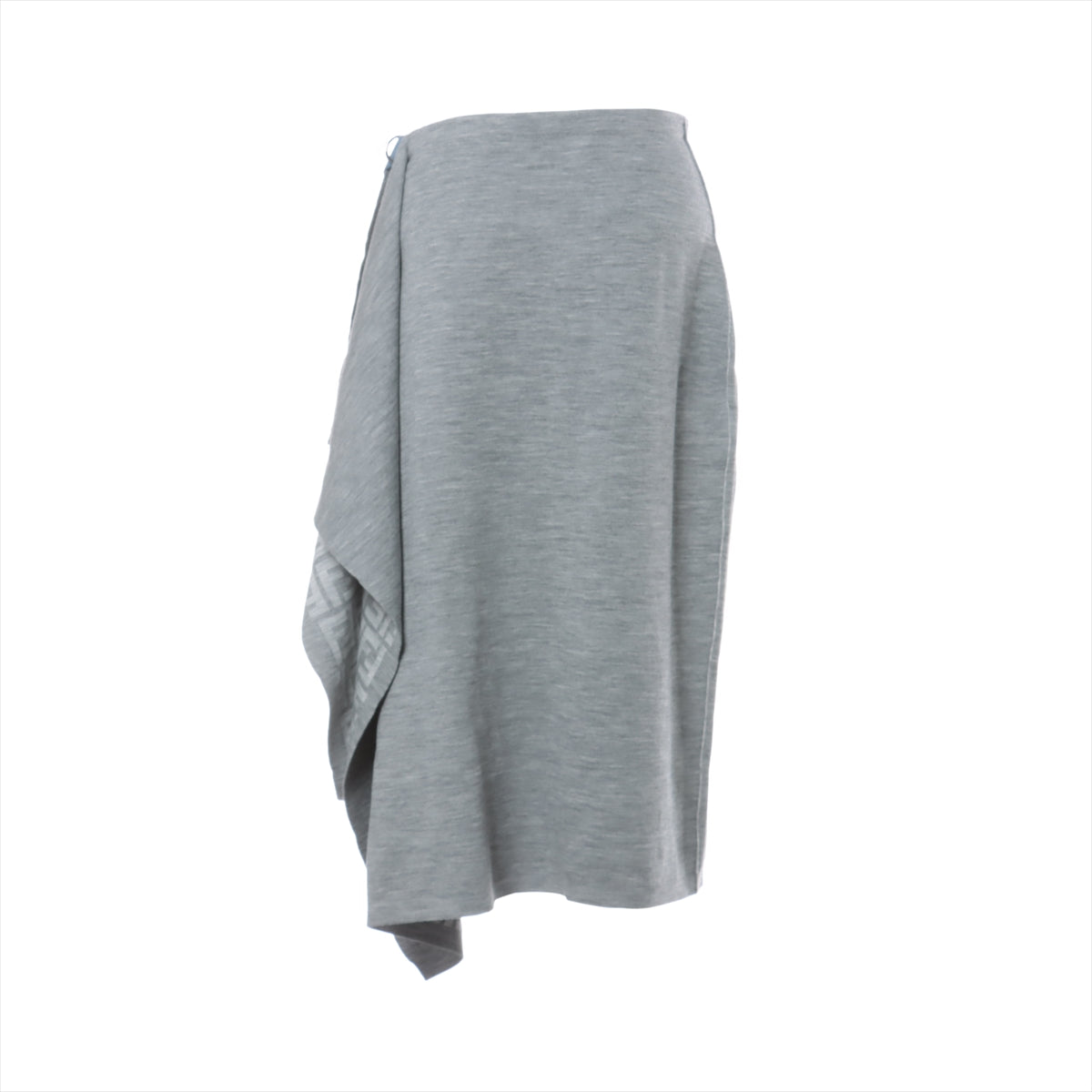 Fendi ZUCCa 22 years Wool & nylon Knit Skirt 36 Ladies' Grey  FZQ706