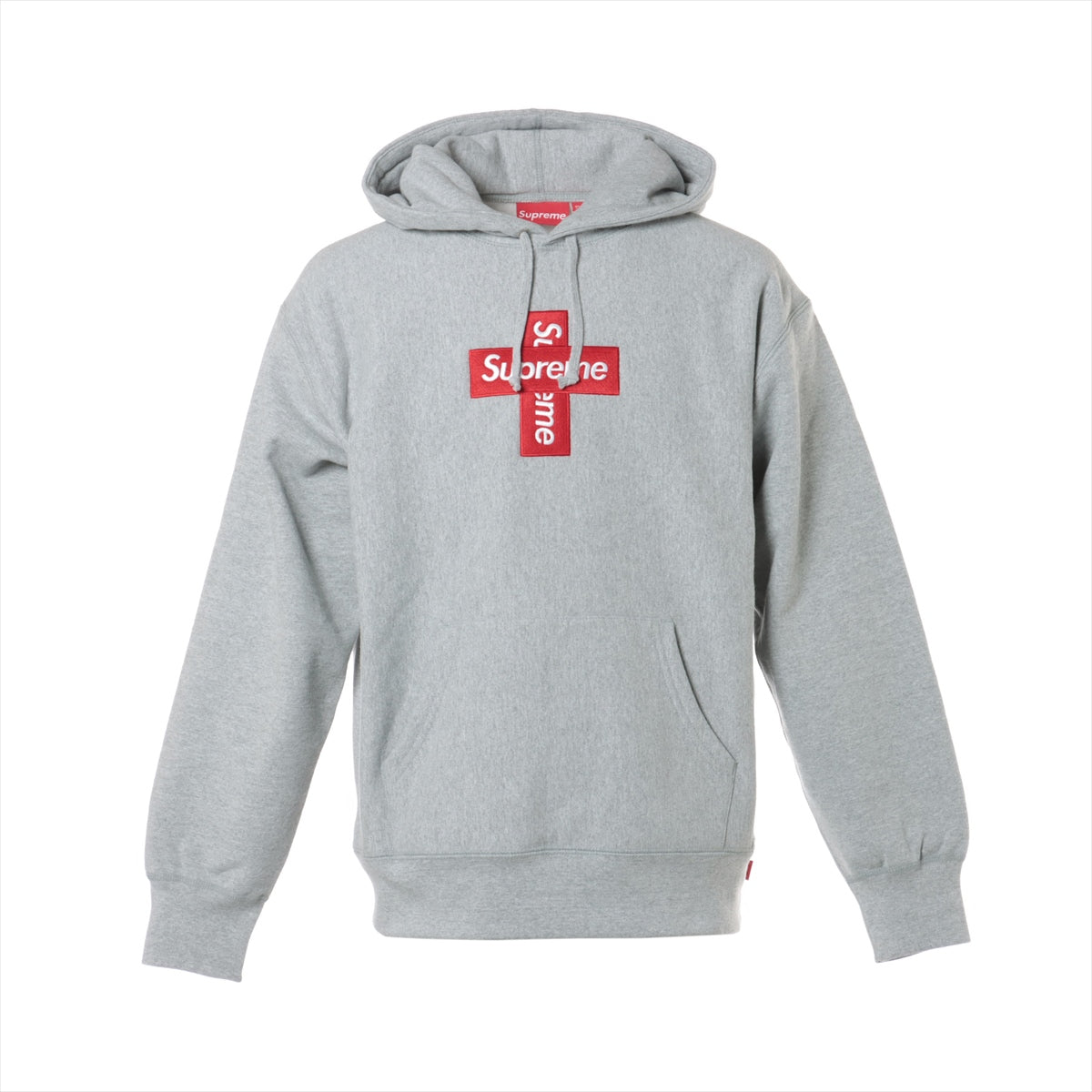 Supreme Cotton & polyester Parker M Men's Grey  Cross Box logo Cross Box Logo Hooded Sweatshirt