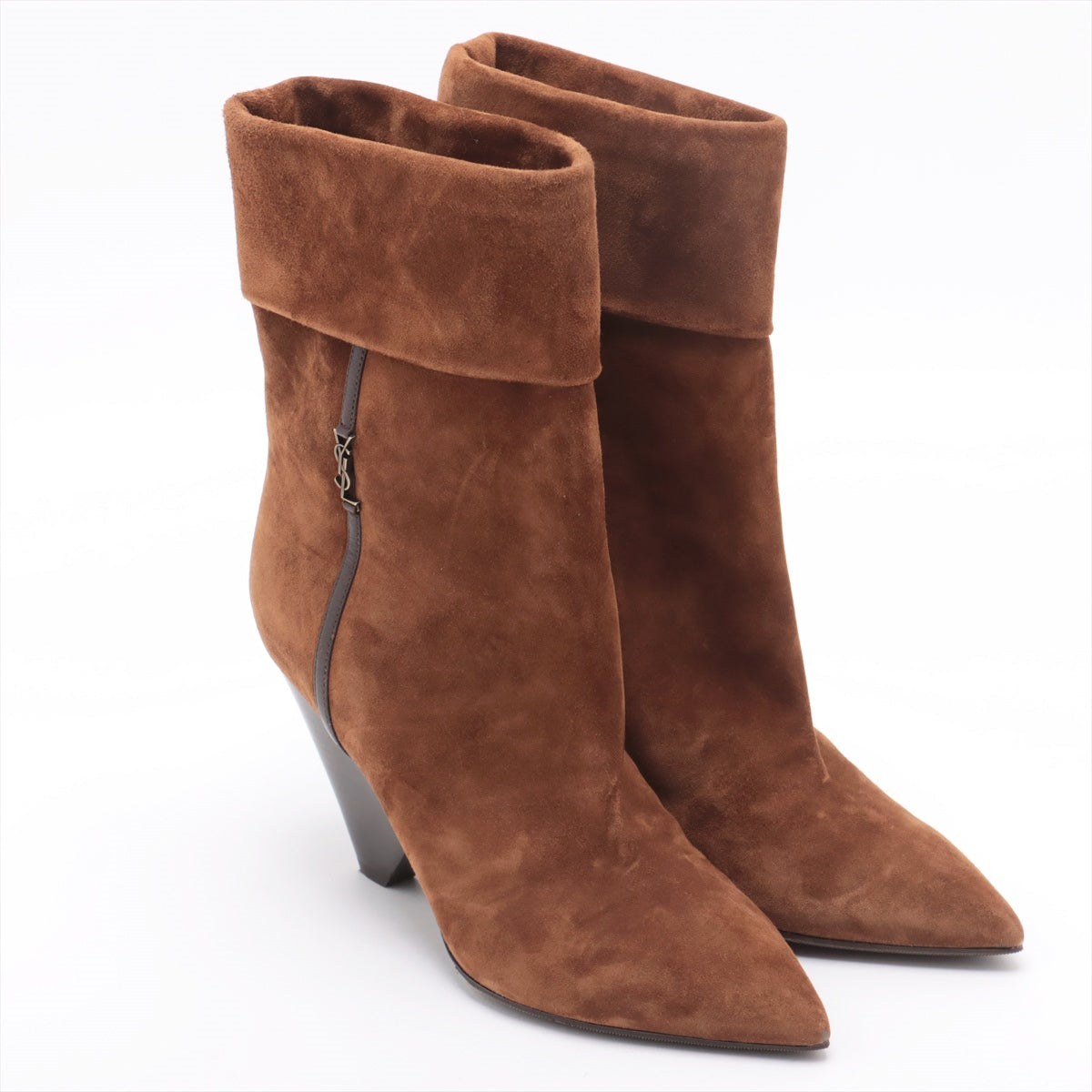 Saint Laurent Paris Suede leather Short Boots 37 Ladies' Brown