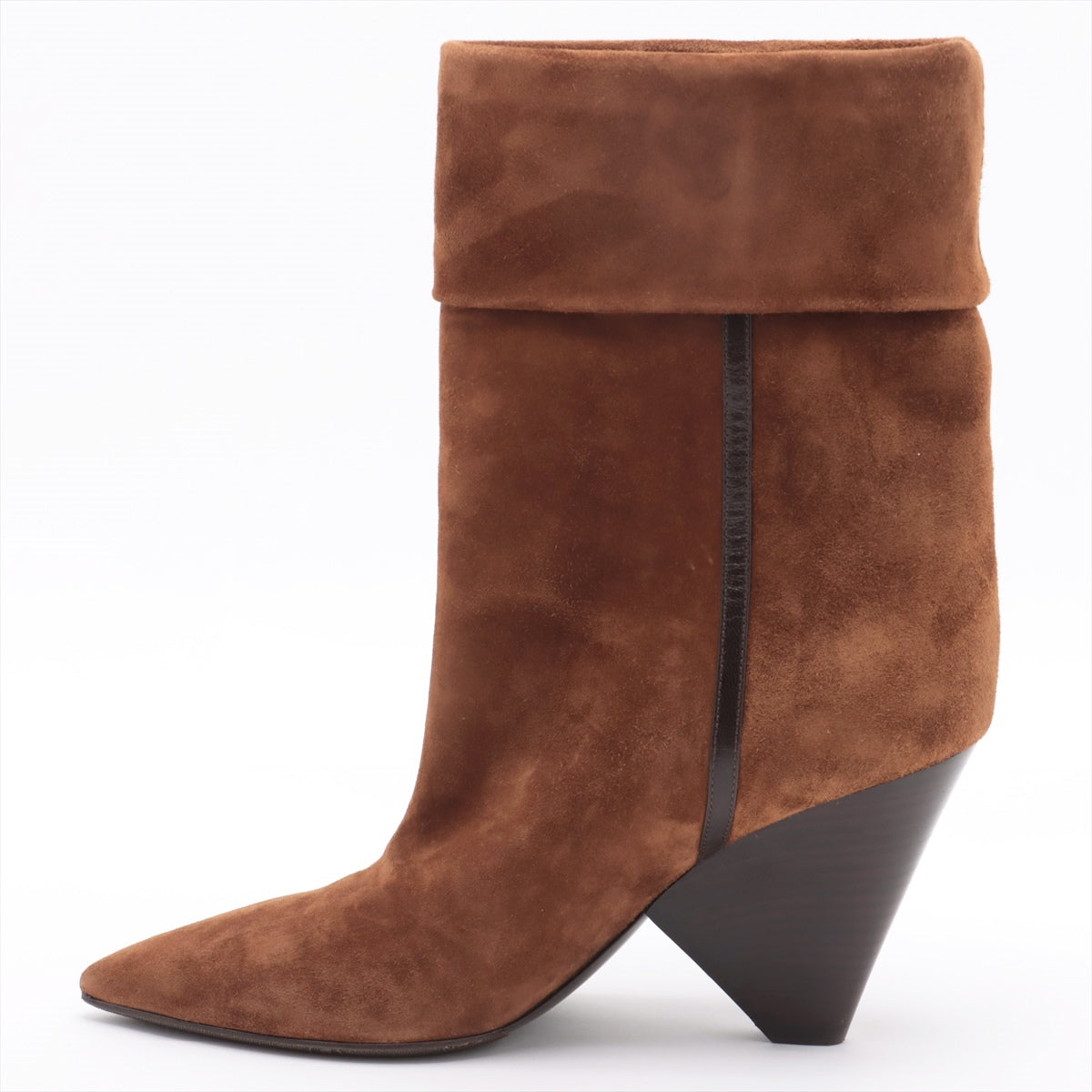 Saint Laurent Paris Suede leather Short Boots 37 Ladies' Brown