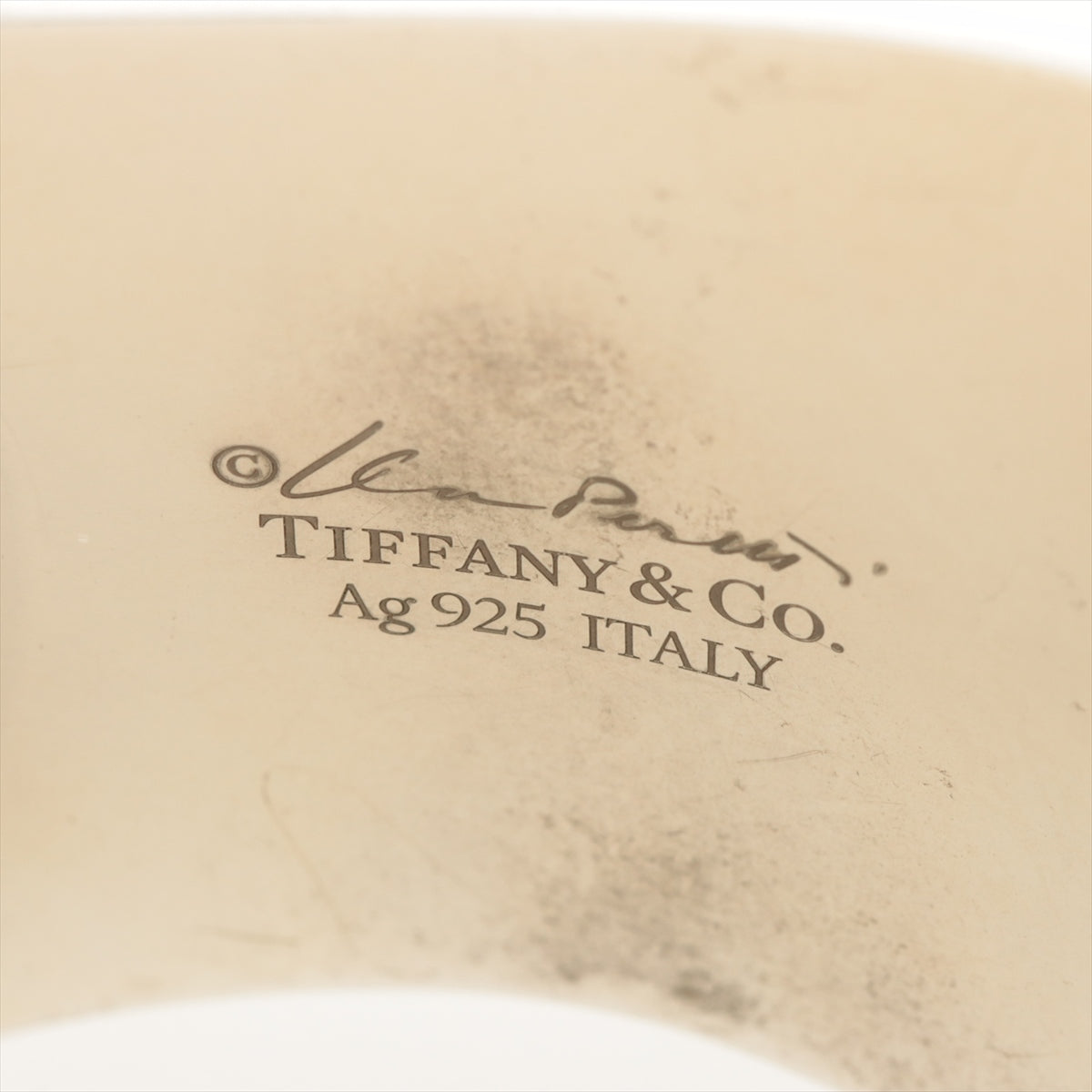 Tiffany Elsa Peretti Bone Cuff Bangle 925 58g Silver