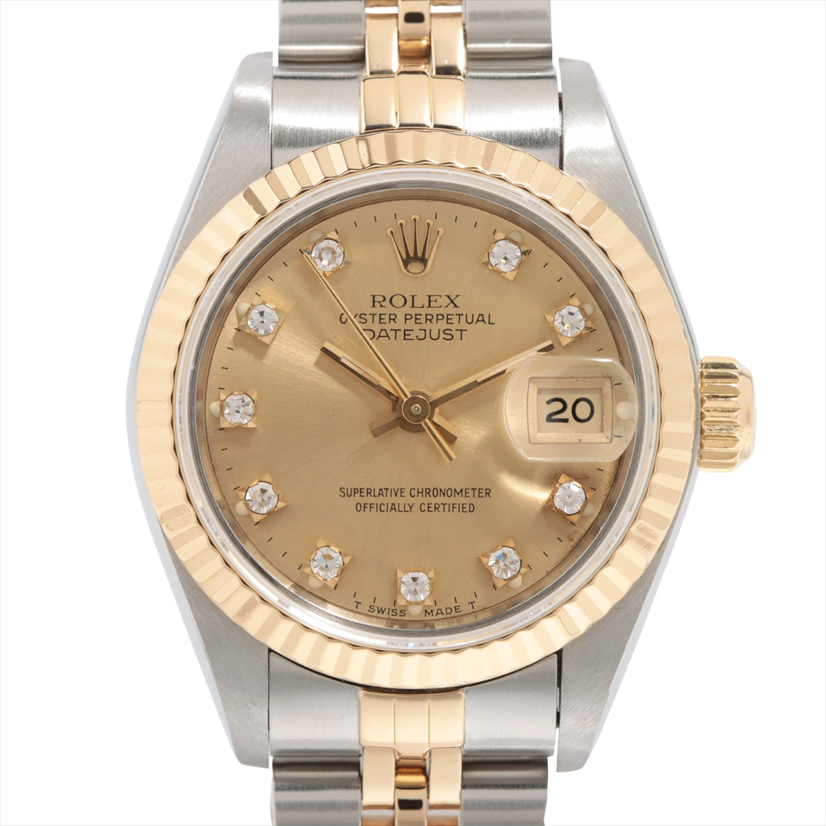 Rolex Datejust 69173G SS×YG AT Champagne-Face