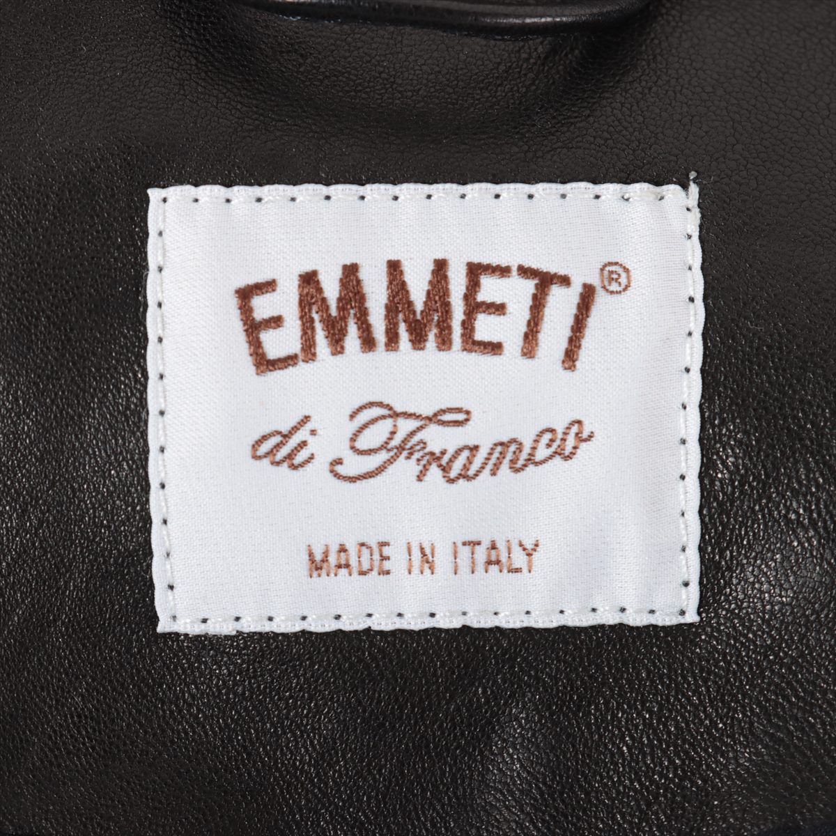 Emmeti Ram leather Leather jacket 48 Men's Black