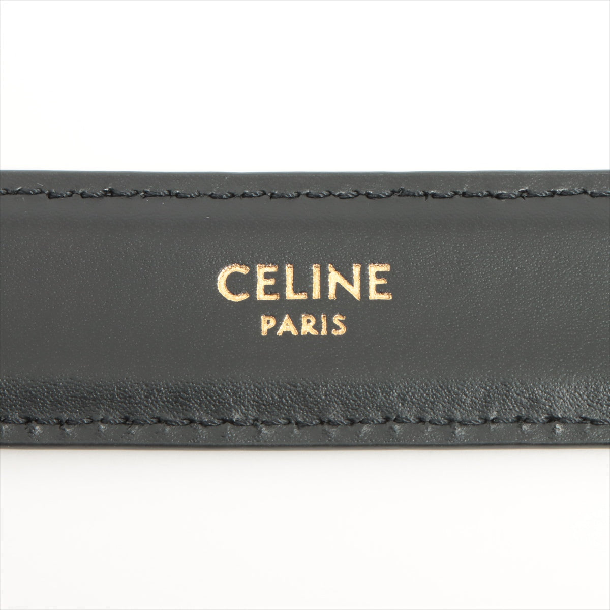 CELINE Triomphe Belt 65 Leather Black