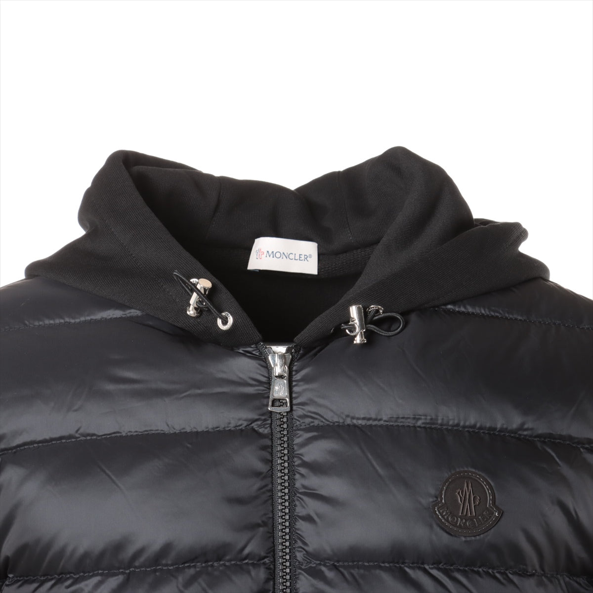 Moncler 23 years Cotton & nylon Cardigan S Men's Black  Switch down zip-up hoodie FELPA APERTA CON CAPPUCCIO