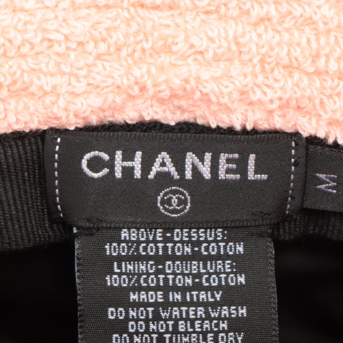 Chanel Coco Mark 20V Hat Cotton Navy x pink