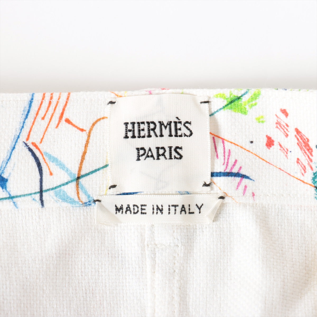 Hermès 23SS Cotton Pants 38 Ladies' White