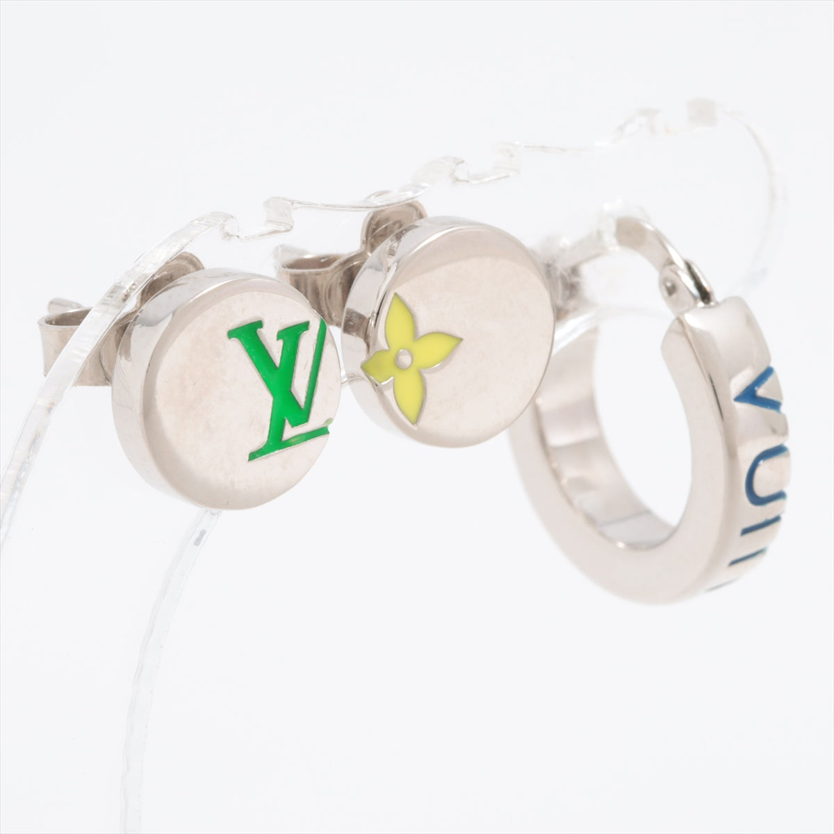 Louis Vuitton RM0273 Piercing jewelry (for both ears) metal Silver M01186 Piercing jewelry Monogram Play Set 3