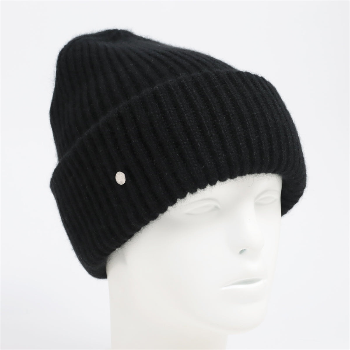 Hermès Serie Knit cap S Cashmere x mohair Black Knit hat
