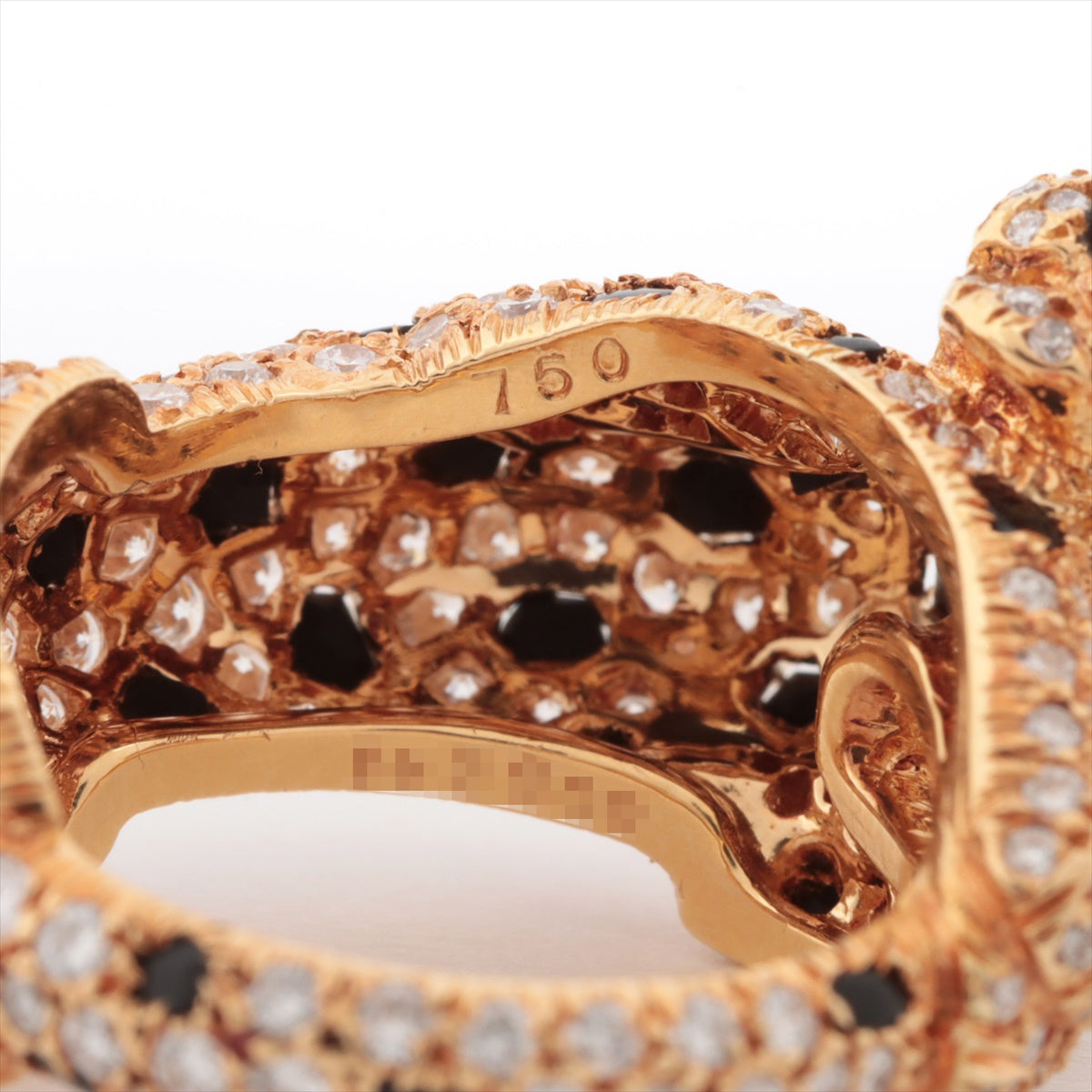 Cartier Panthère Doo Cartier diamond Onyx rings 750(YG) 11.0g